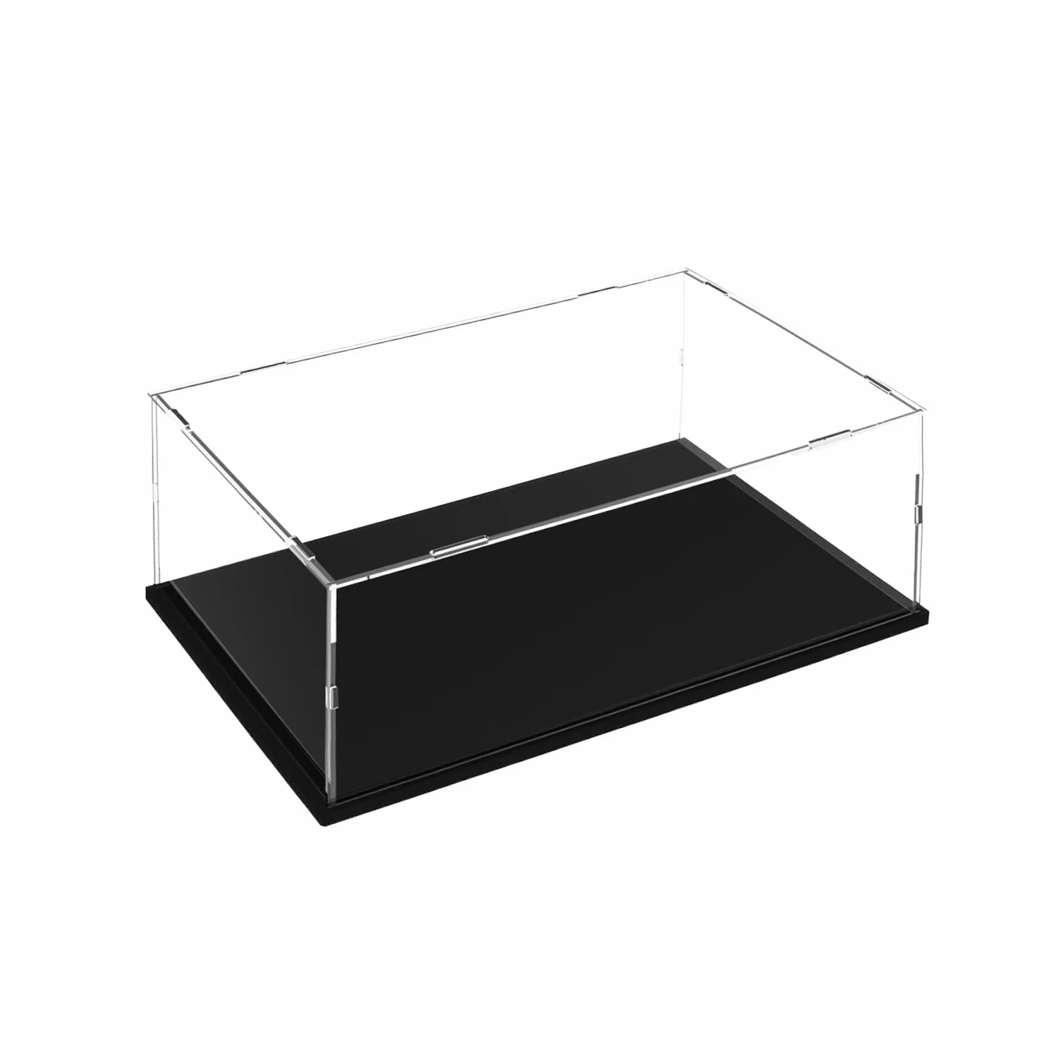 TSKDKIT Akrylowa gablota, 35 x 25 x 15 cm, przezroczyste pudełko kolekcjonerskie, stojak ekspozycyjny, pudełko ochronne na minifigurki, zabawki, rzemiosło, pamiątki, biżuterię