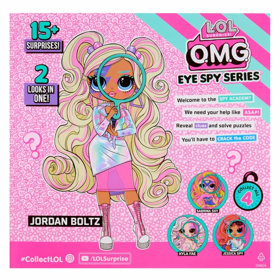 L.O.L. Surprise! OMG Eye Spy Series - Rockstar - Zawiera 1 Lalkę z Ubraniami i Akcesoriami, Rozwiązuje Zagadki i Odblokowuje Niespodzianki, Zbierz Wszystkie 4 Lalki