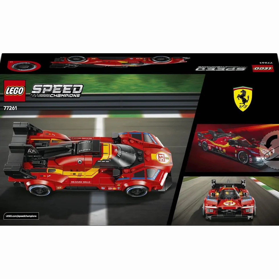 LEGO Speed Champions Ferrari 499P, zabawka konstrukcyjna dla chłopca lub dziewczynki, zestaw z zabawkowym samochodem dla dzieci, pomysł na prezent dla 9-latka 77261