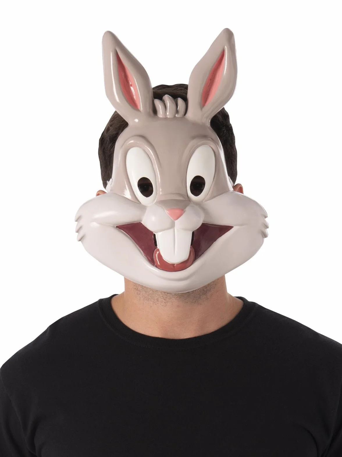 Rubies Oficjalna maska królika Warner Bros Space Jam 2 Bugs, kostium kreskówkowy, akcesoria dla dorosłych, Światowy Dzień Książki Halloween Halloween