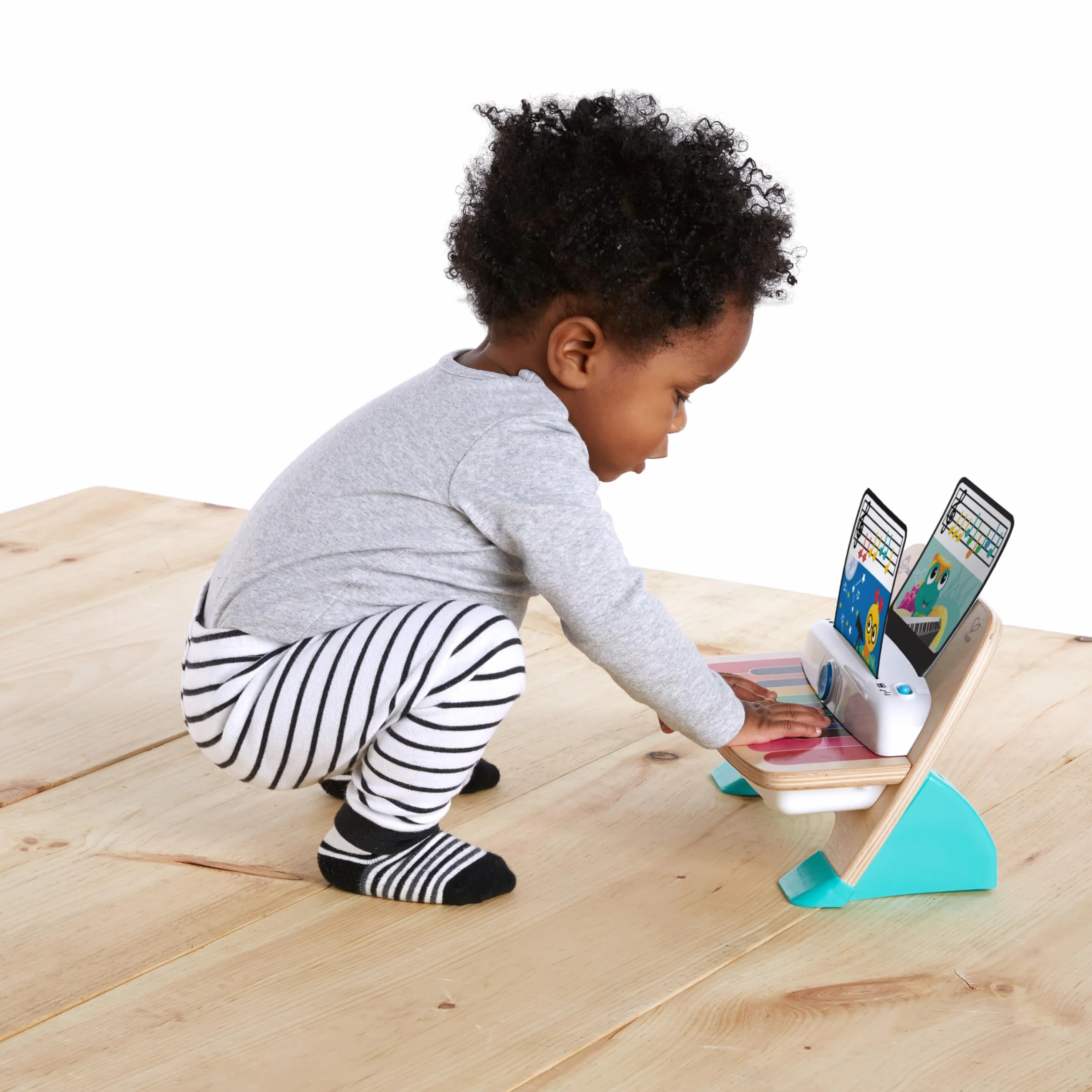 Baby Einstein Hape Magic Touch Piano Wooden Musical Toy Instruments for Toddlers, 2 Play Modes, 6 Songs, Volume Control, Age 6 Months +