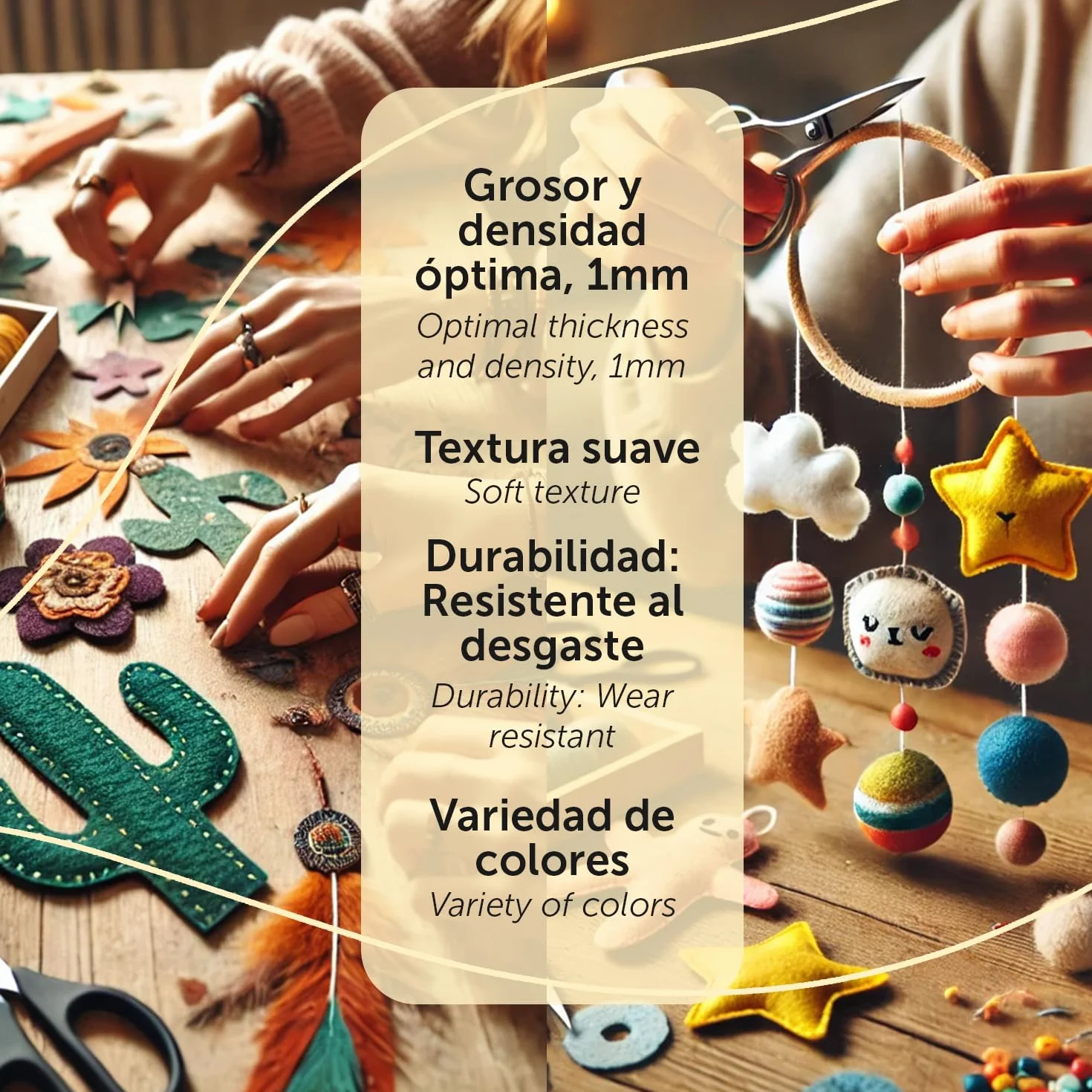 m-office Filc rzemieślniczy, kolorowy filc, miękki i elastyczny, materiał do szycia, tkaniny patchworkowe, idealne do projektów DIY, rękodzieła lub dekoracji, 40x60cm (różne 10 sztuk)
