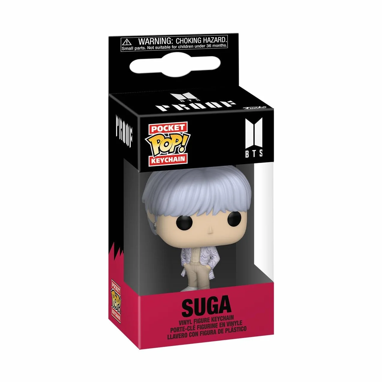 Funko Pop! Brelok do kluczy: BTS - Suga - Mini kolekcjonerska figurka winylowa nowość brelok - wypełniacze do skarpet - pomysł na prezent - oficjalny towar - fani muzyki - minifigurki
