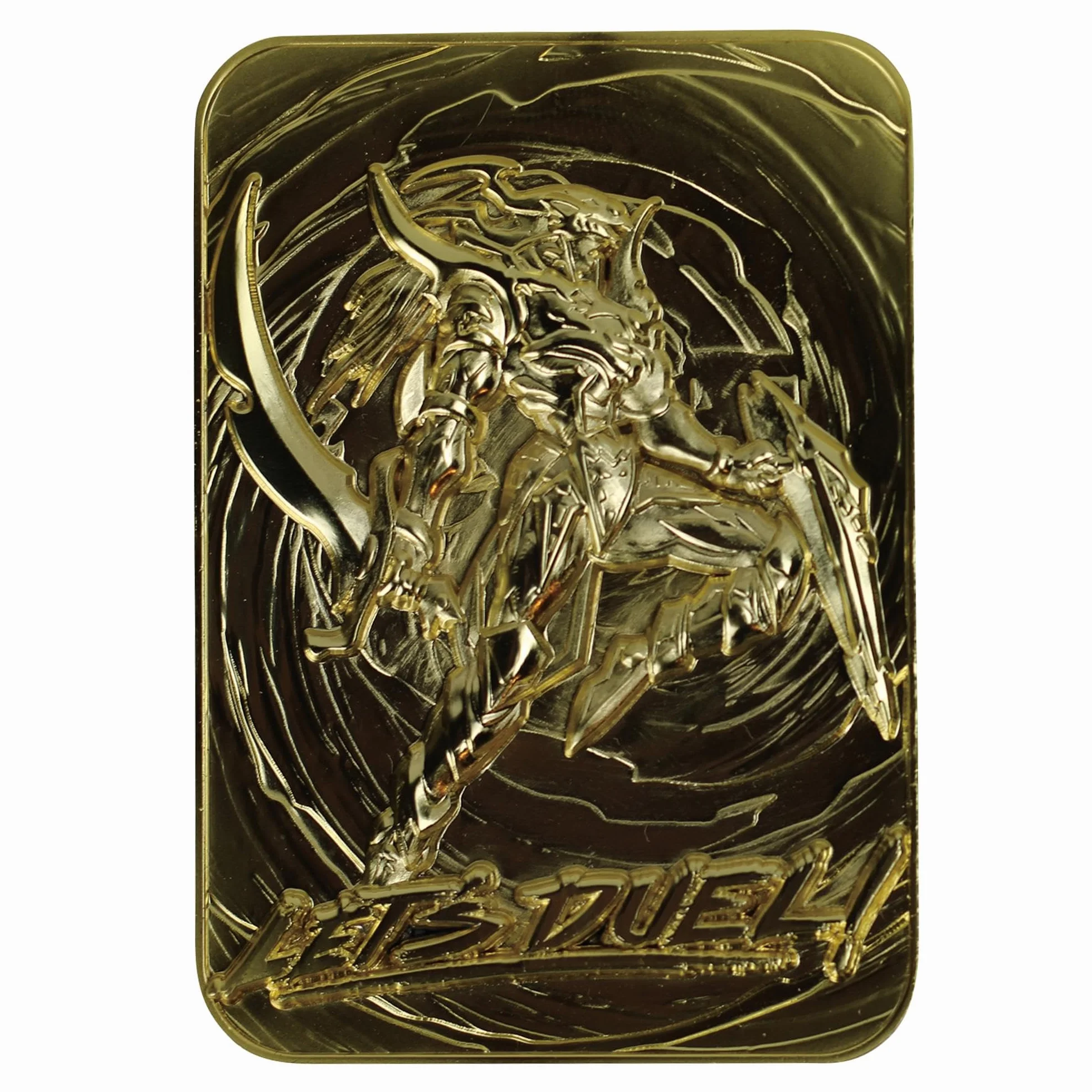 Yu-Gi-Oh! Limitowana edycja 24-karatowa pozłacana czarna błyszcząca metalowa karta żołnierza
