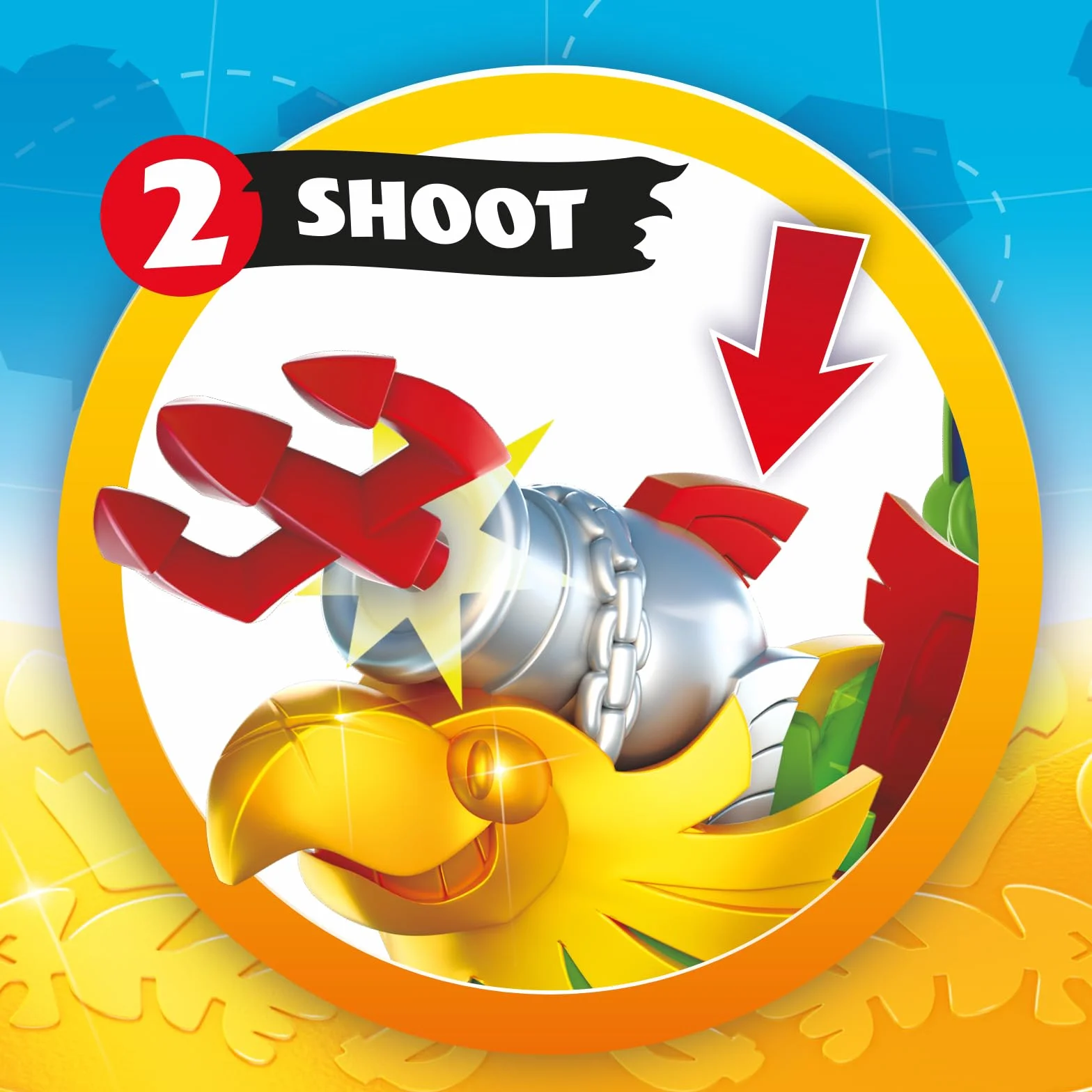 PIRATIX ADVENTURE WORLD Łódź piracka w kształcie papugi, w zestawie 1 statek piracki, 1 ekskluzywny piratix, 1 ekskluzywny skarb, 1 x akcesorium, 1 armata i 1 pocisk