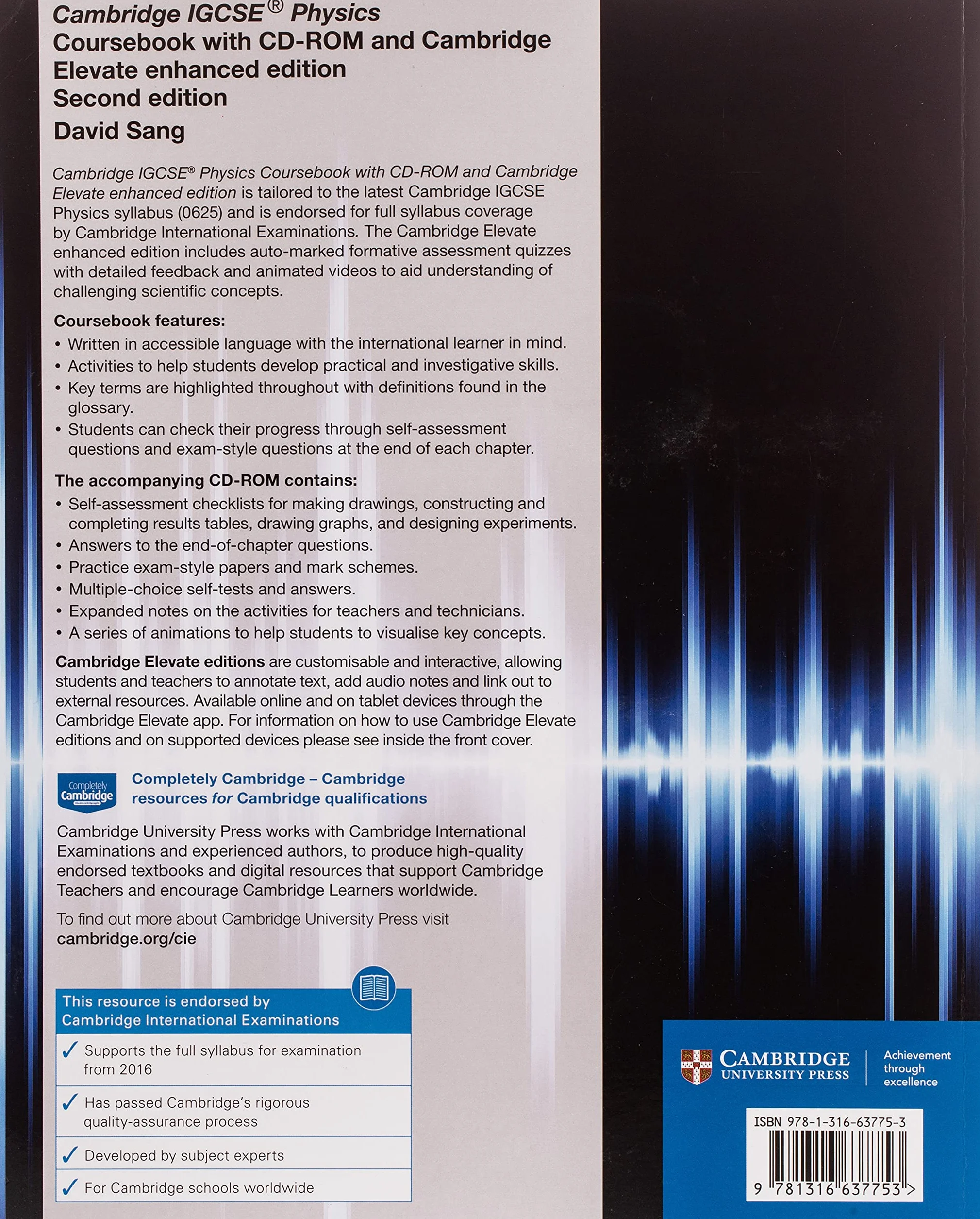 Cambridge IGCSE® Physics Coursebook with CD-ROM and Cambridge Elevate Enhanced Edition (2 Years)