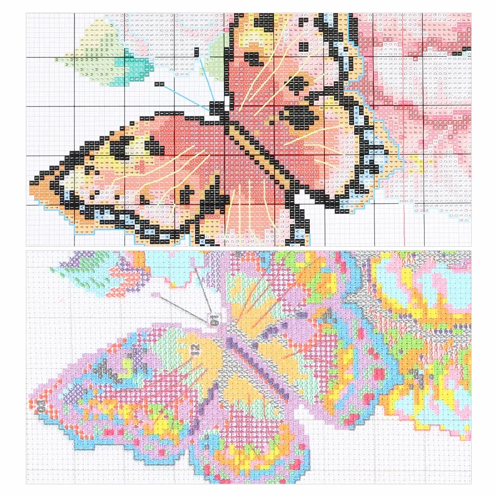 ZoraYorce włókno bawełniane do haftu pełnego, 14 CT, nadrukowany zestaw do haftu krzyżykowego na tkaninie Yak, 40 x 45 cm