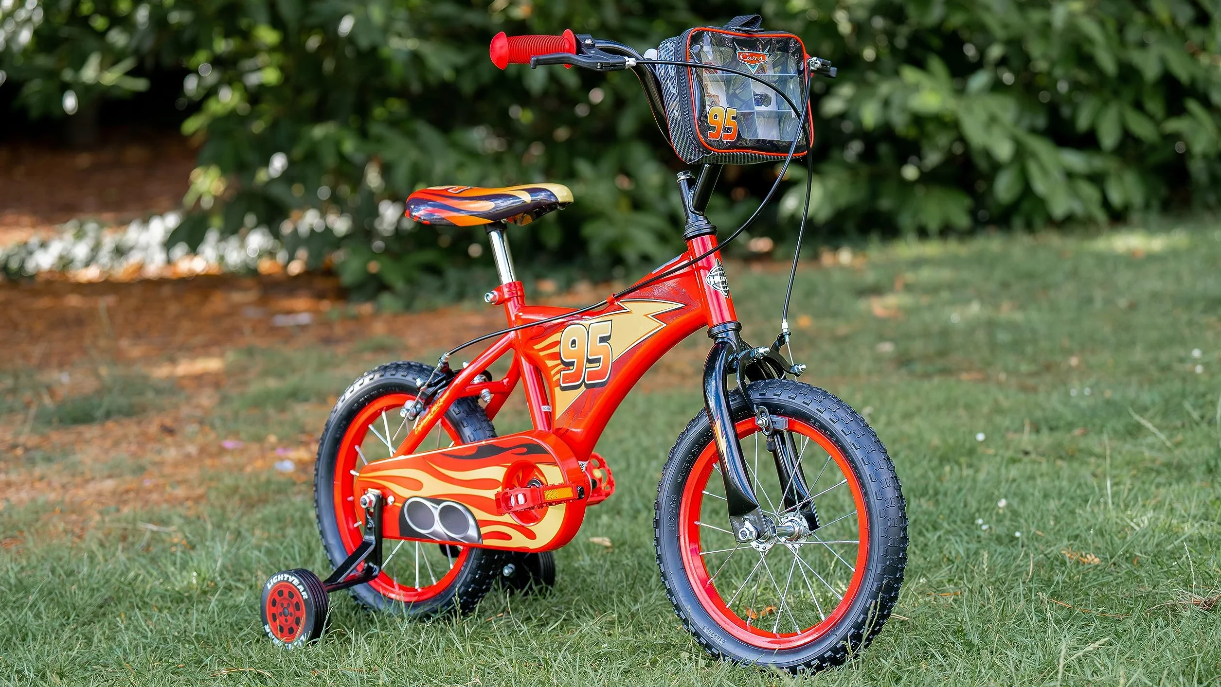 Huffy Disney Cars Luxury Unisex-Baby, 14 cali, czerwony