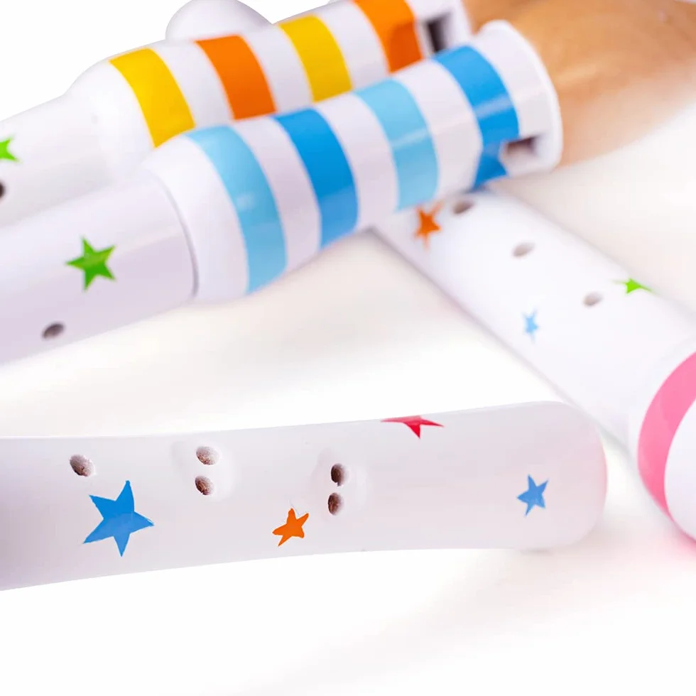 Bigjigs Toys Recorder - Wooden Recorders For Children, Toddler Musical Instrument, Kids Music Gifts, Available In 4 Colours, Age 3 Years +