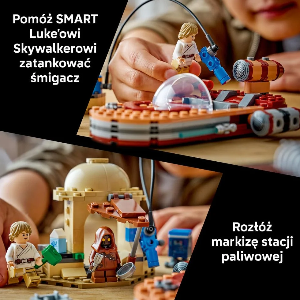 LEGO Star Wars 75420 SMART Play: Śmigacz Luke'a, interaktywna zabawka dla dziecka, zestaw kompatybilny z 1 x SMART Tagiem i minifigurką Luke'a Skywalkera - prezent dla dzieci od 6 lat i fanów