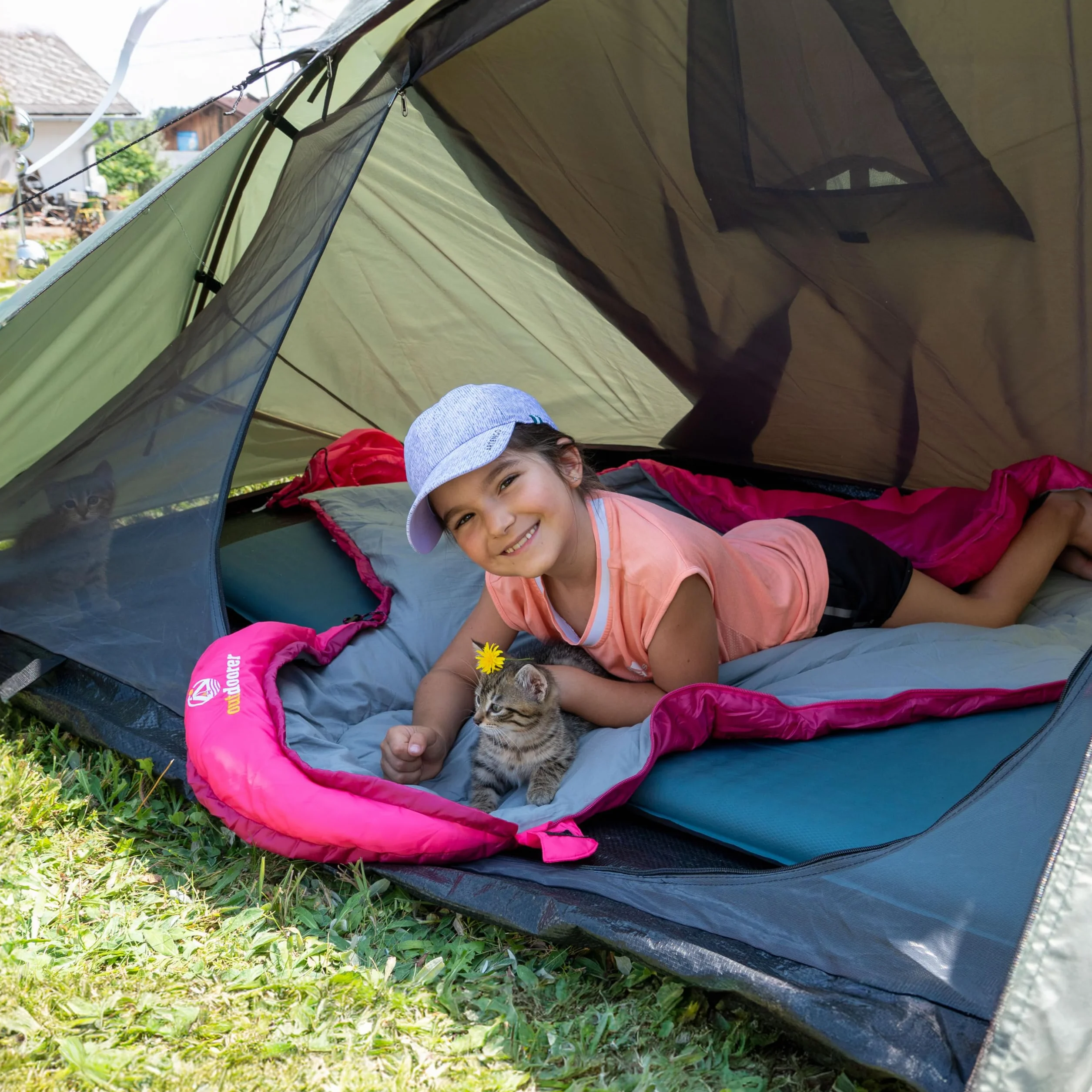 outdoorer Śpiwór dziecięcy Dream Express – śpiwór dla dzieci, z podszewką bawełnianą