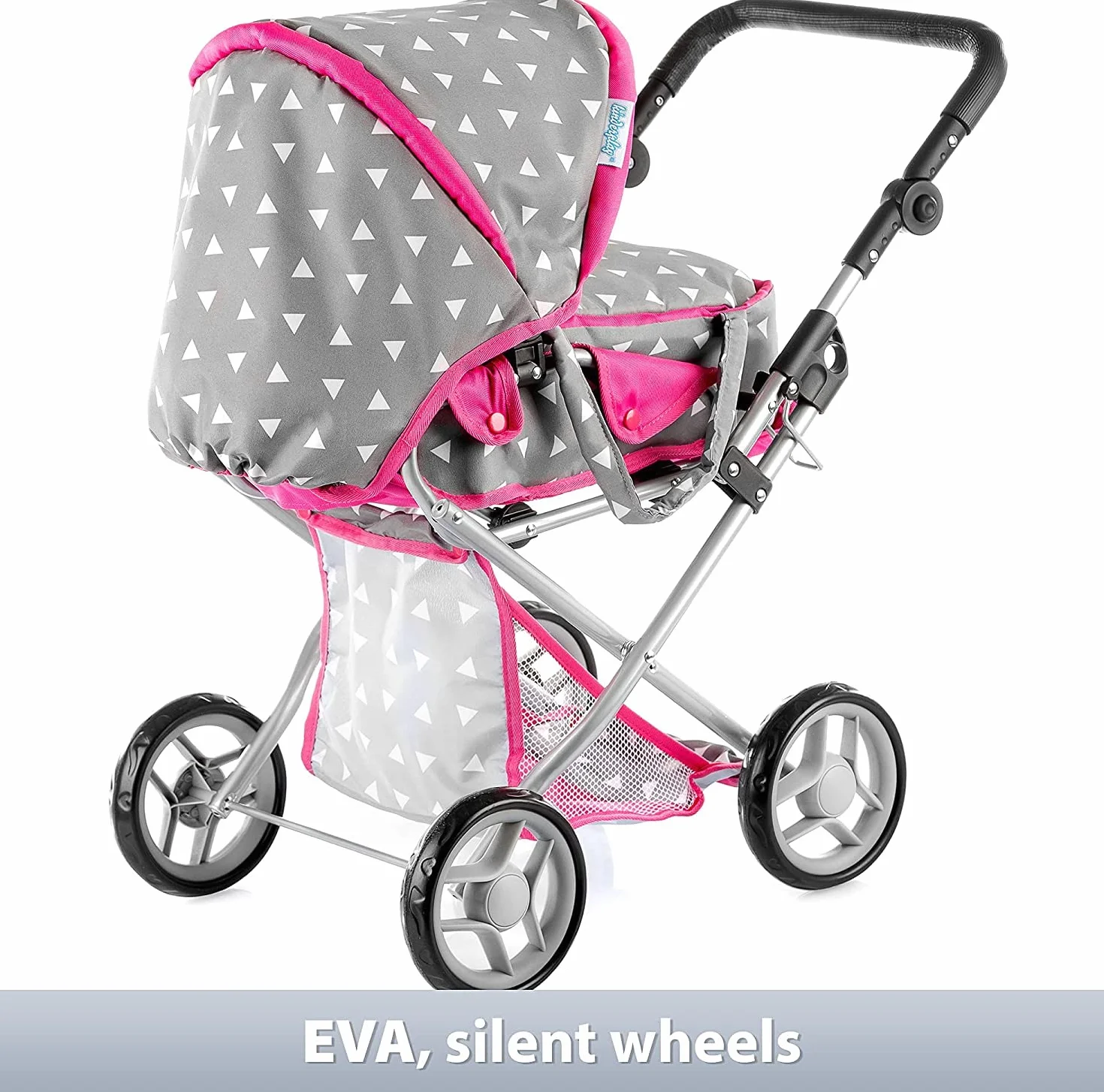 Kinderplay wózek dla lalek - spacerówka gondola 3w1, KP0200S