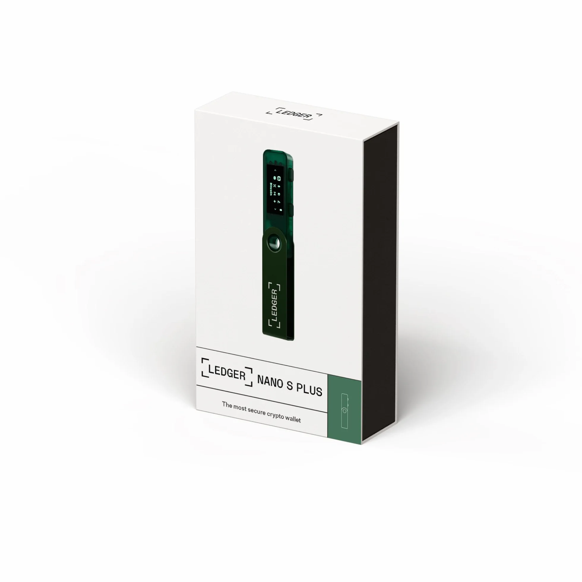 Ledger Nano S Plus — doskonały portfel sprzętowy klasy podstawowej do bezpiecznego zarządzania wszystkimi Twoimi krypto i NFT. (Szmaragdowa zieleń)