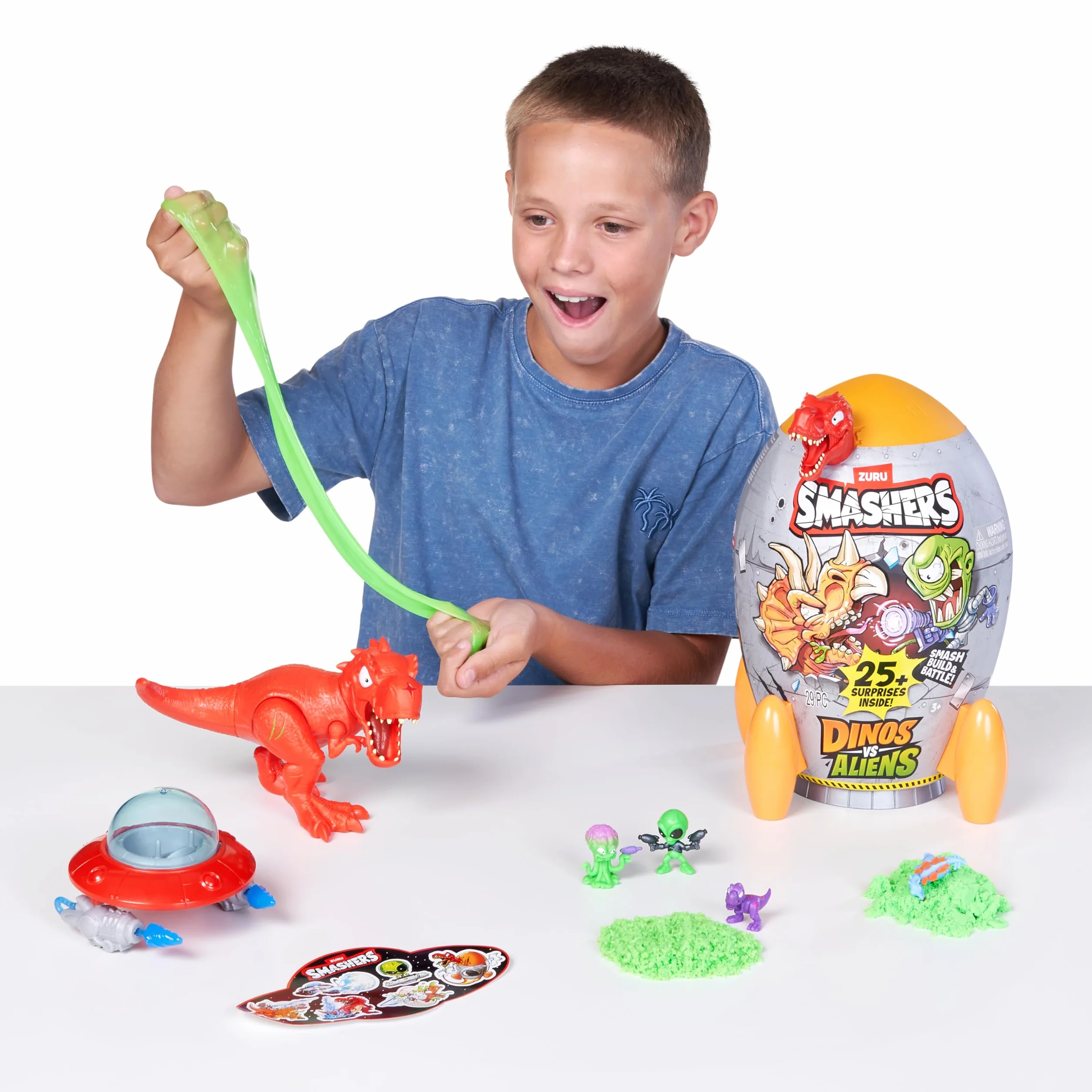 SMASHERS-DINOS VS ALIENS - seria 1-dinozaury kontra cudzoziemcy rakieta (T-REX)