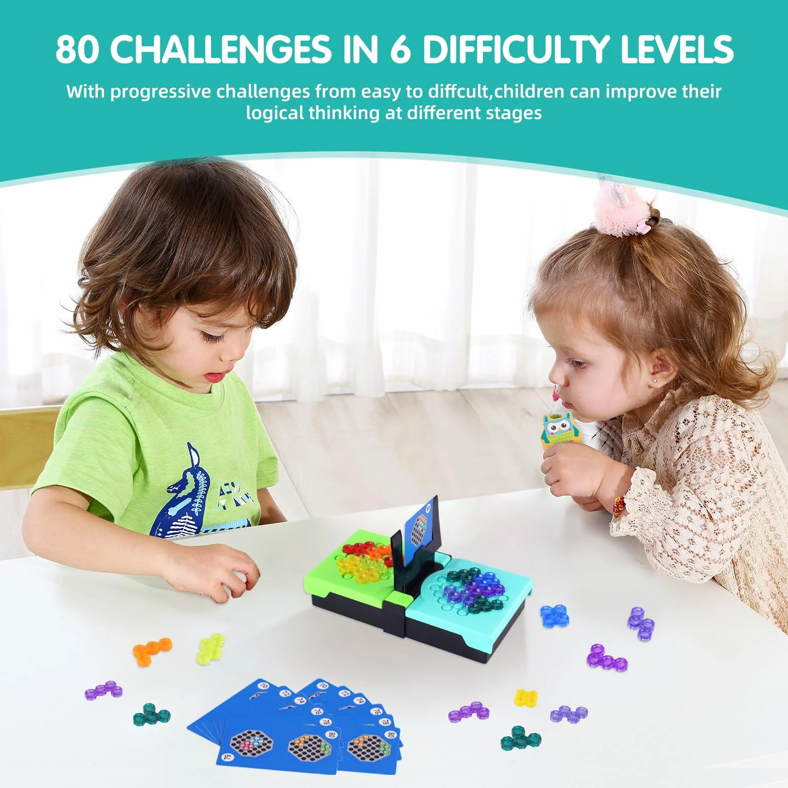IQ Puzzle Game, gry IQ z 80 wyzwaniami, dla 2 graczy, gry logiczne 2D dla dzieci od 8 lat i dorosłych, na spotkania rodzinne