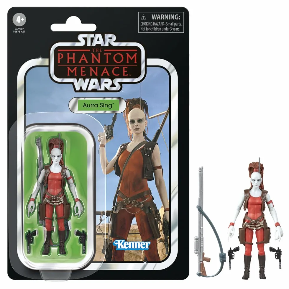 Hasbro Star Wars, kolekcja vintage, 9,5 cm Aurra Sing figurka inspirowana "Gwiezdnymi Wojnami"