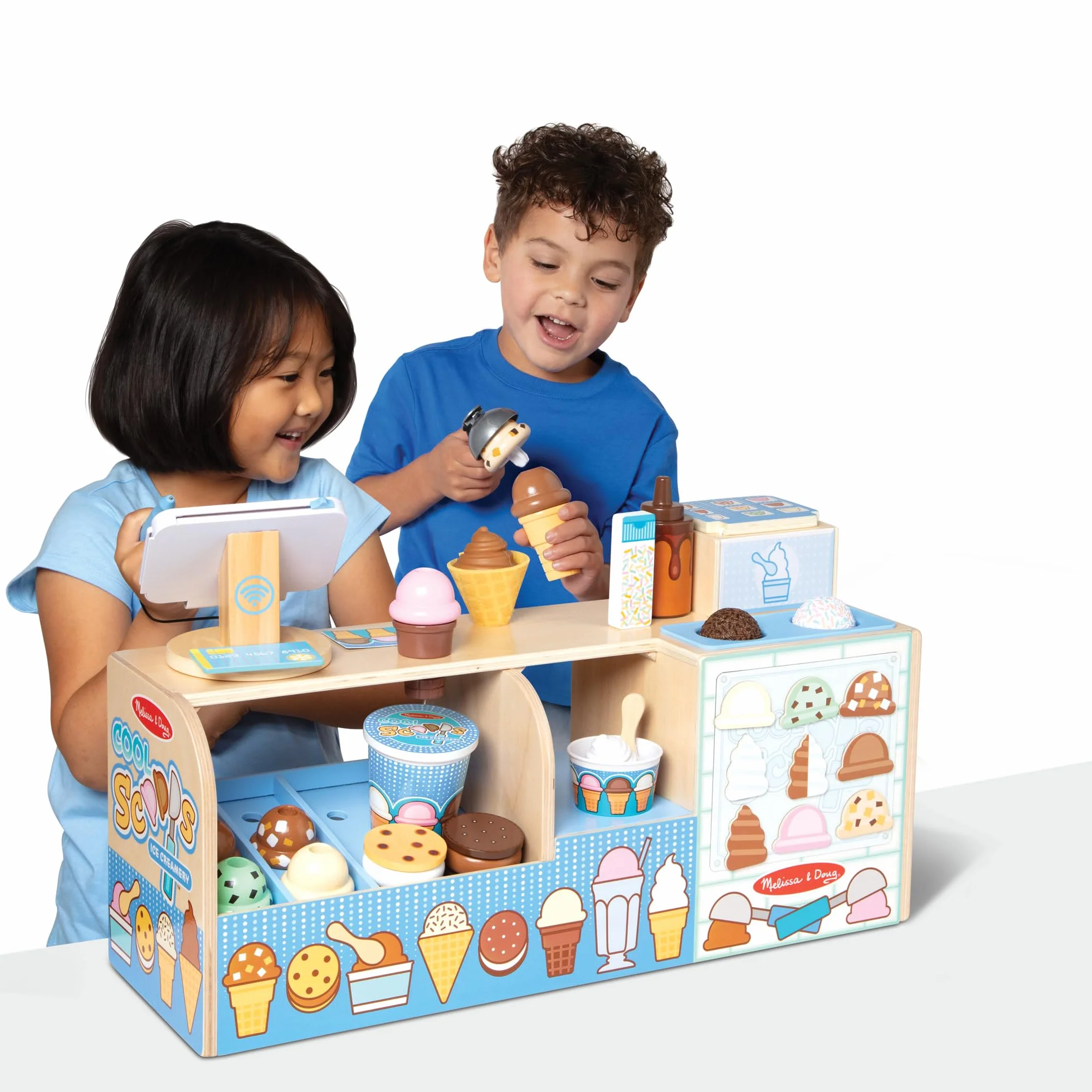 Melissa & Doug Zabawkowa drewniana lada z gałkowanymi lodami