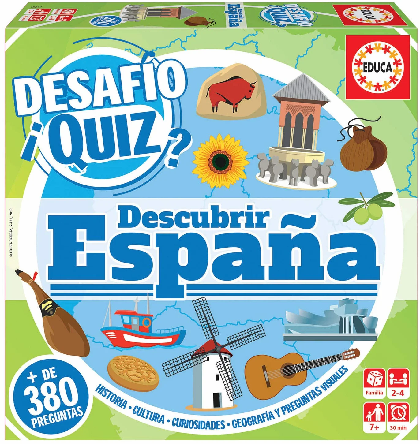Educa - Quiz-Discover Hiszpania Gra Planszowa (18217)