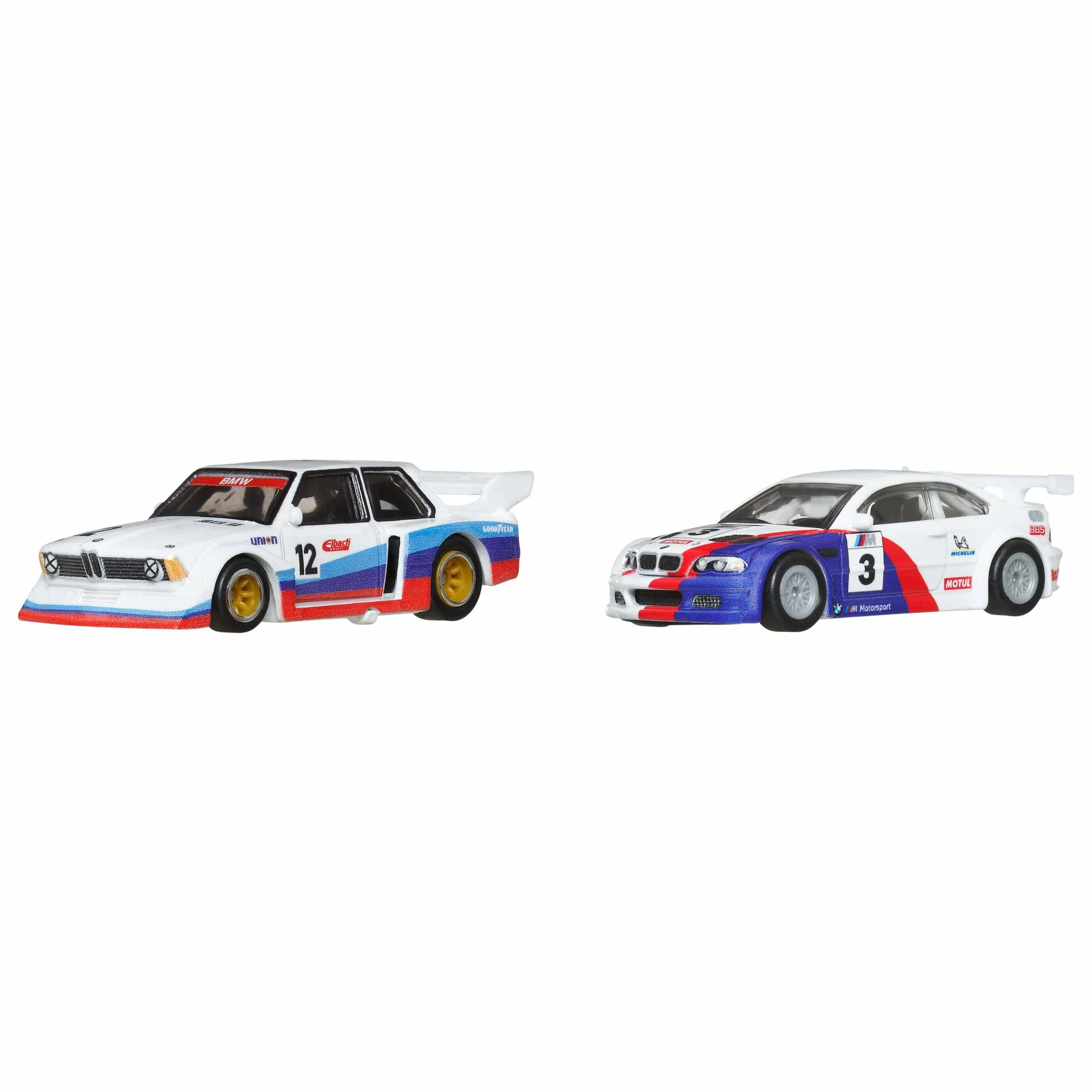 Hot Wheels Premium Kultowe auta BMW 2-pak samochodów w skali 1:64, wyjątkowe połączenia, opony Real Riders™, metalowa konstrukcja, zestaw auta dla kolekcjonerów, JBK99