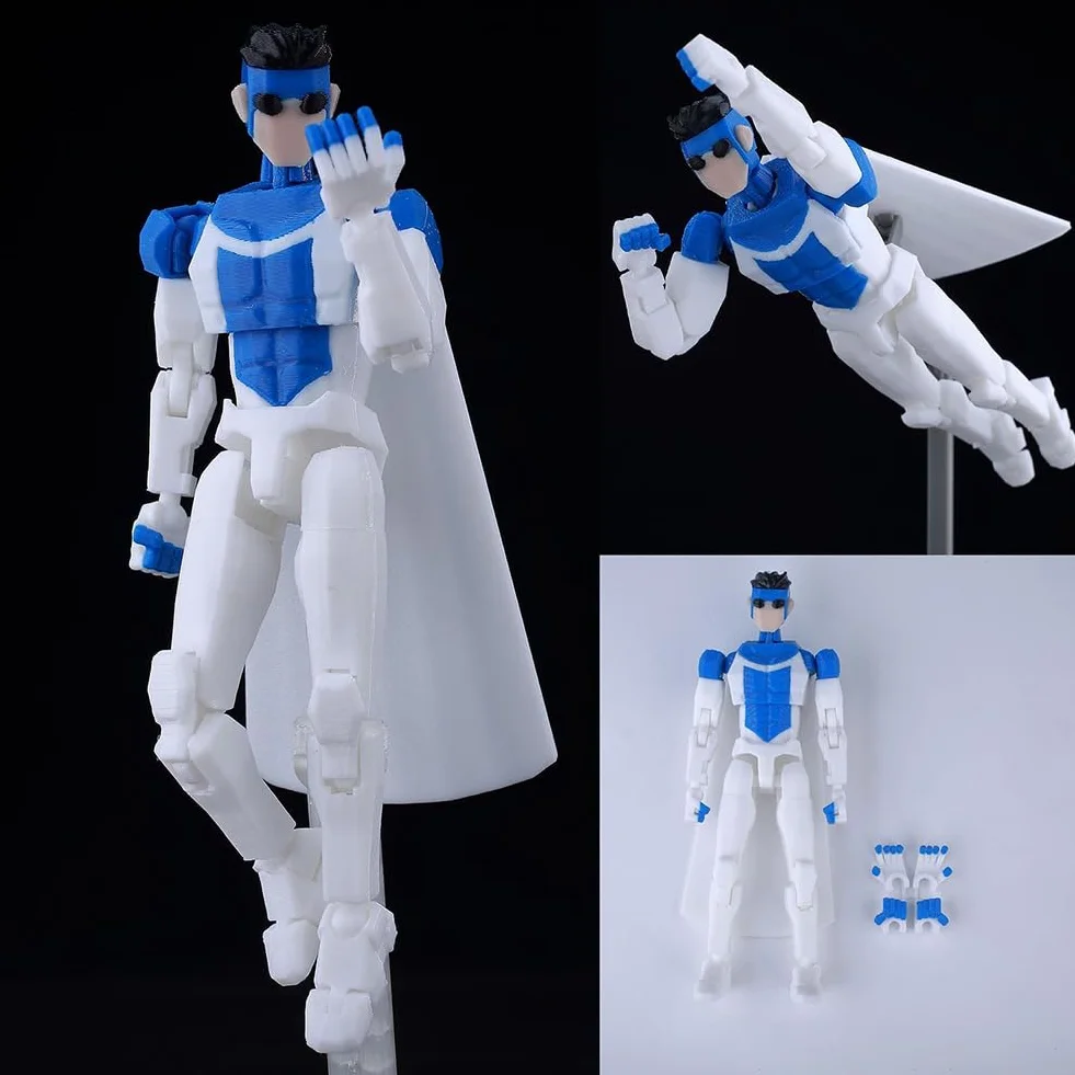 Mark Grayson ruchoma figurka z wieloma przegubami - 3D drukowane wieloprzegubowe figurki Mark Grayson Super Statuetta z wymiennymi akcesoriami Figurka kolekcjonerska 13,5CM