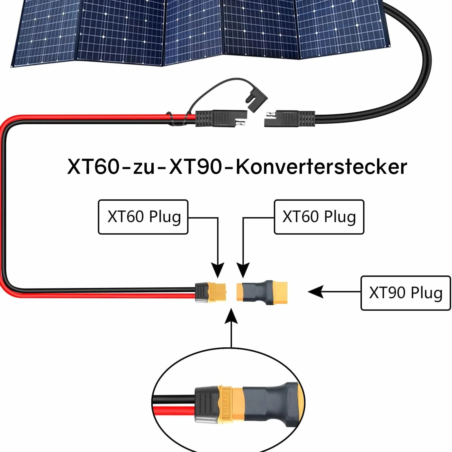 Powice 2 sztuki XT90 do XT60 adapter wtyczki, XT90 wtyczka do gniazda XT60