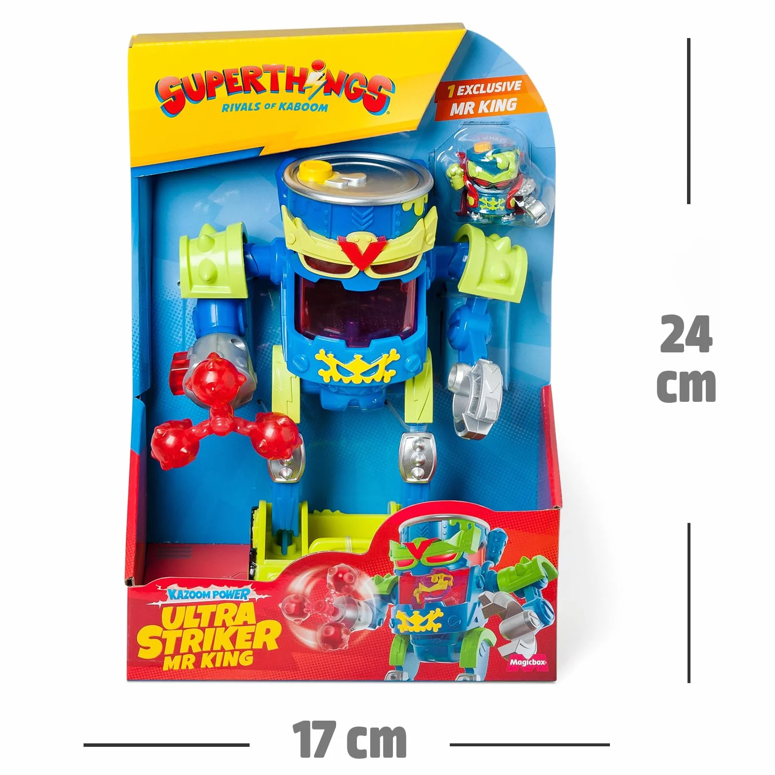 SUPERTHINGS - Ultra Striker Mr. King. Mr. King Ultra Striker Robot z serialu SuperThings Kazoom Power". Zawiera 1 Ultra Striker Robot, 1 Mr. King Exclusive