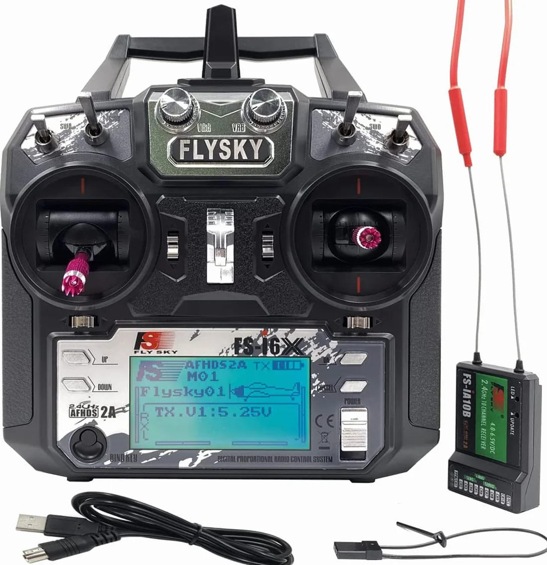 DTXMX Flysky FS-i6X 2.4G Nadajnik i odbiornik radiowy FS-iA10B 10CH RC Kontroler do RC Samolot Helikopter FPV Drone Boat