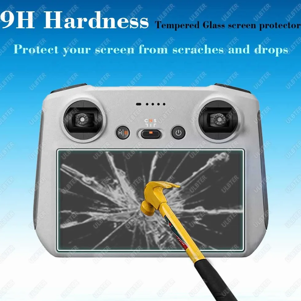 ULBTER Osłona ekranu do DJI Mini 5 Pro/Mini 4 Pro / 3-Pro -DJI RC 2 RC2 RC Monitor Pilot zdalnego sterowania - Zestaw 3 sztuk, ochraniacz twardości 9H Szkło hartowane akcesoria