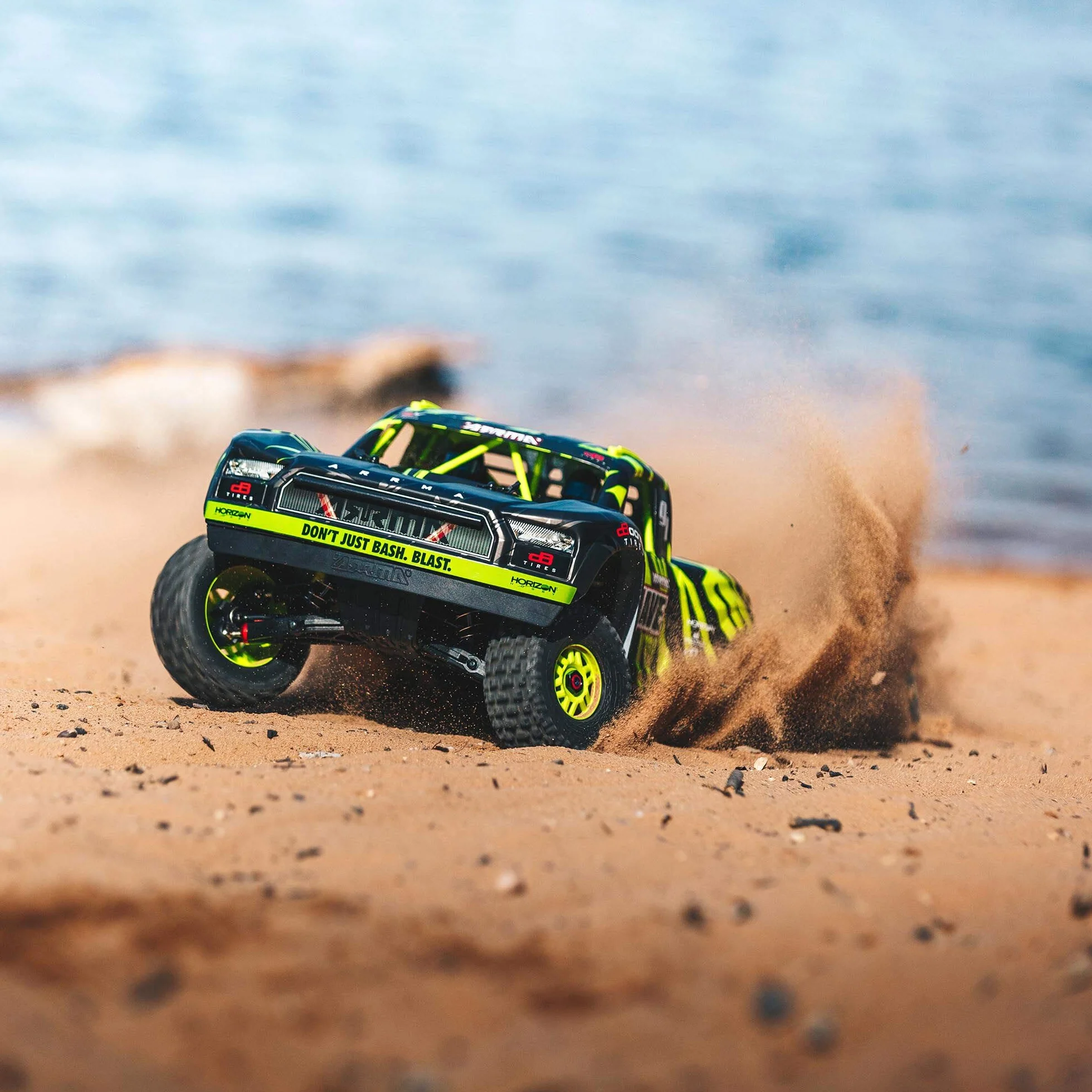 ARRMA RC Truck 1/7 MOJAVE 6S V2 4WD BLX Desert Truck z firmą Spektrum (Ready-to-Run), zielony/czarny, ARA7604V2T1