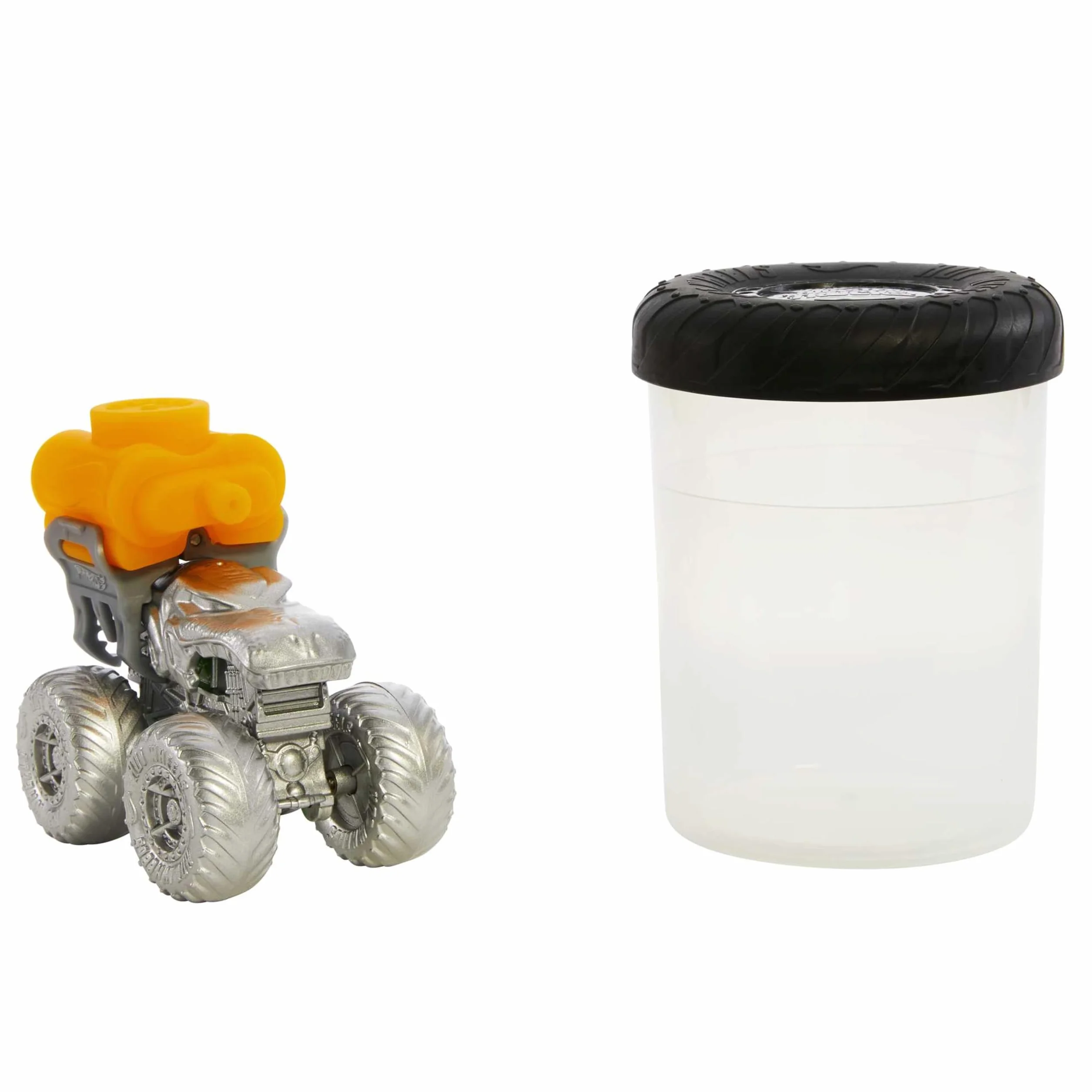 Hot Wheels Monster Trucks Color Reveal 1 zabawkowy pojazd-niespodzianka z wyglądem do odkrycia i ze zmianą koloru w zimnej i ciepłej wodzie, zabawka dla dzieci, HJF39