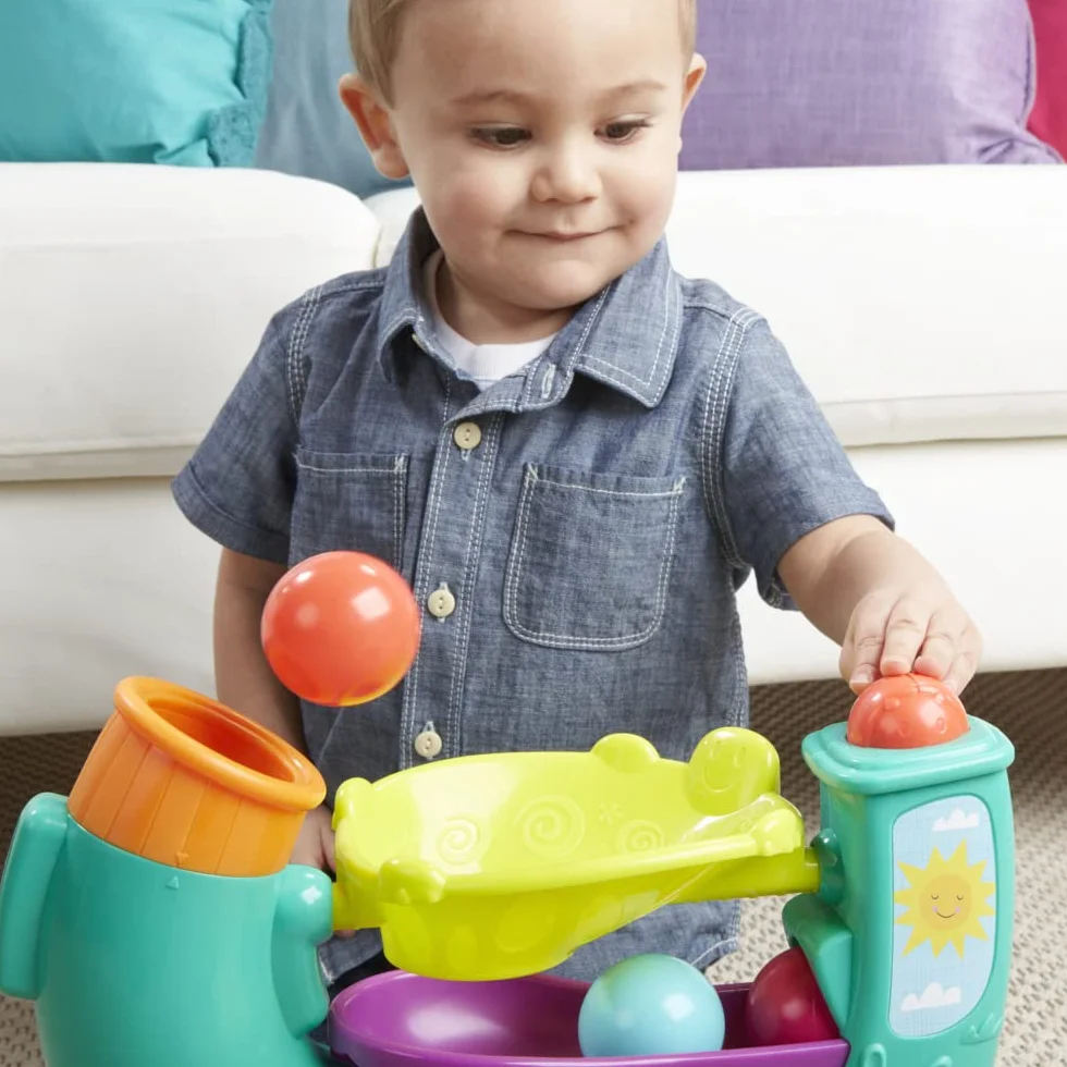 Fontanna piłek Playskool Chase 'n Go, aktywna zabawka dla niemowląt i małych dzieci w wieku od 9 miesięcy (tylko na Amazon)