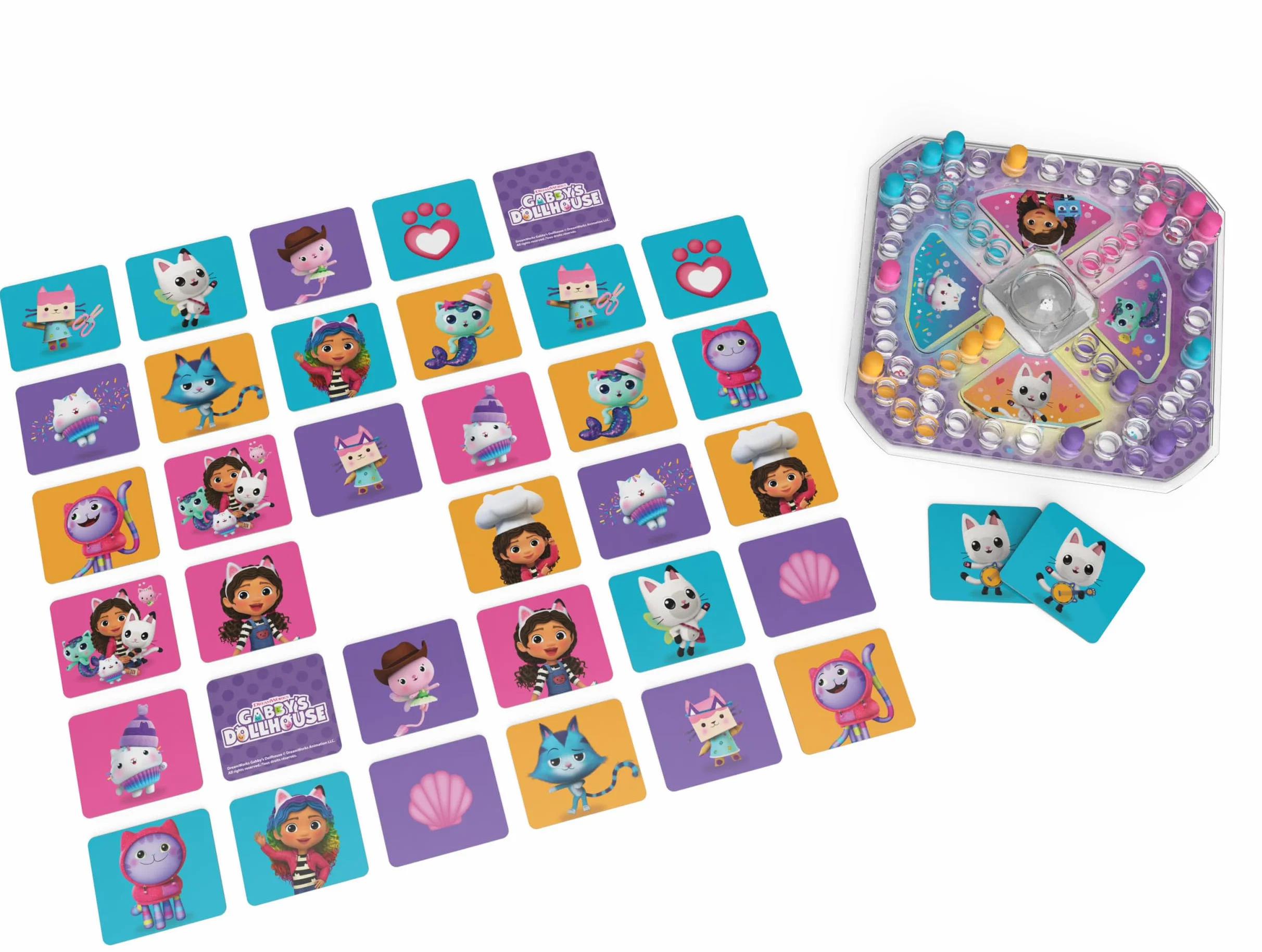 Gabby's Dollhouse Sorry Pop Up i Memo gra zestaw 2 gry, 72 karty, od 4 lat