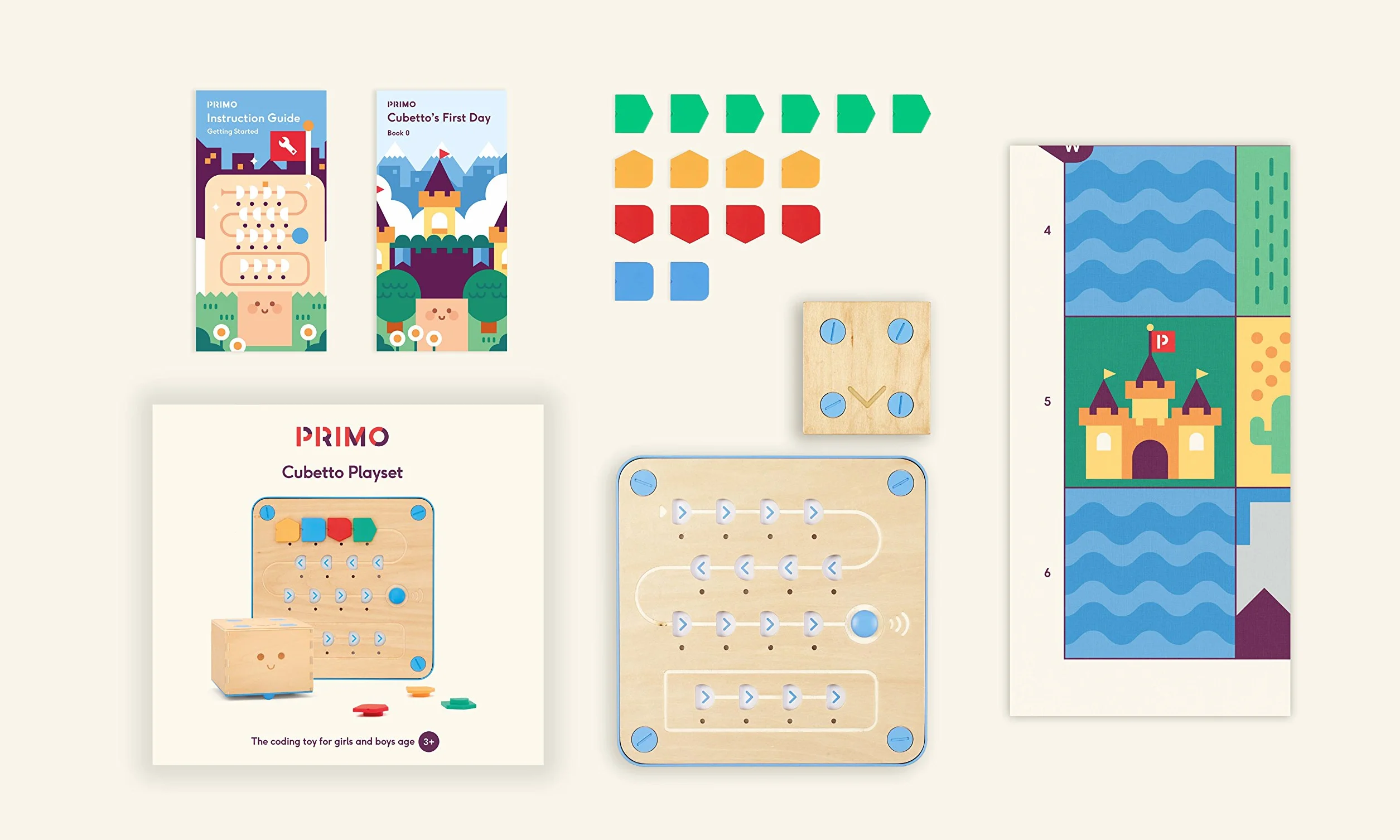 Primo Toys Cubetto Playset, Screenless Coding Toy for Children Aged 3-6