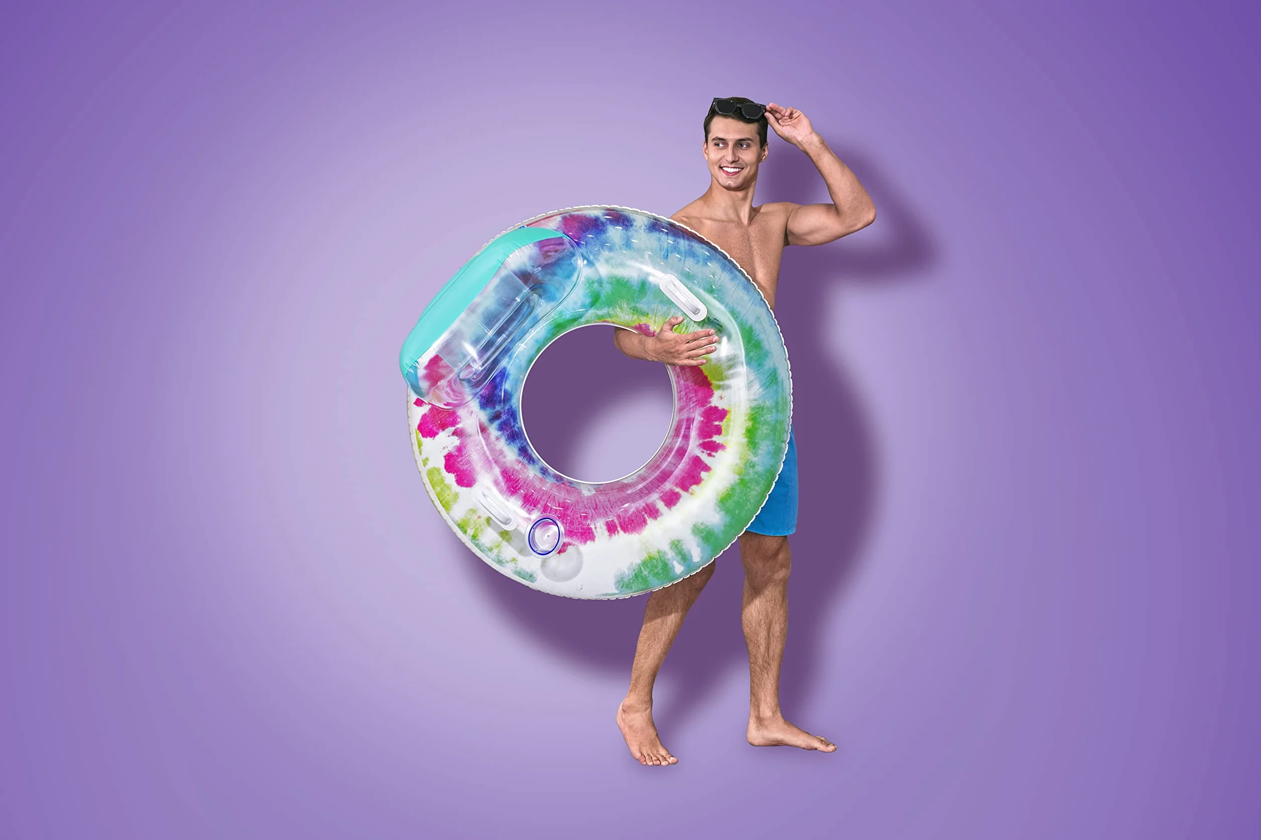 Bestway Nadmuchiwane Koło Wielokolorowy Ø 118 cm