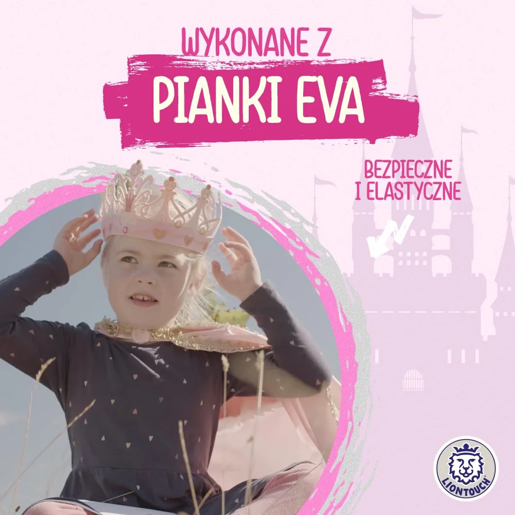 Liontouch - Queen Pink zestaw do zabawy dla dziewczynek - dla dzieci w wieku 3-6 lat | różowy miecz z pianki i tarcza w błyszczącym średniowiecznym stylu | bezpieczne i trwałe akcesoria do