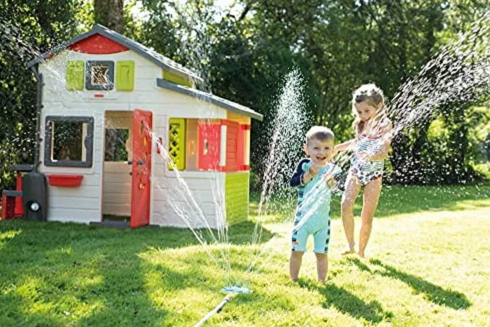 Smoby 7600810914-3-w-1 Prysznic ogrodowy - przede wszystkim prysznicem ogrodowym 3 w 1 dla wszystkich lamp z daszkiem Wyprodukowano we Francji, Od 2 lat