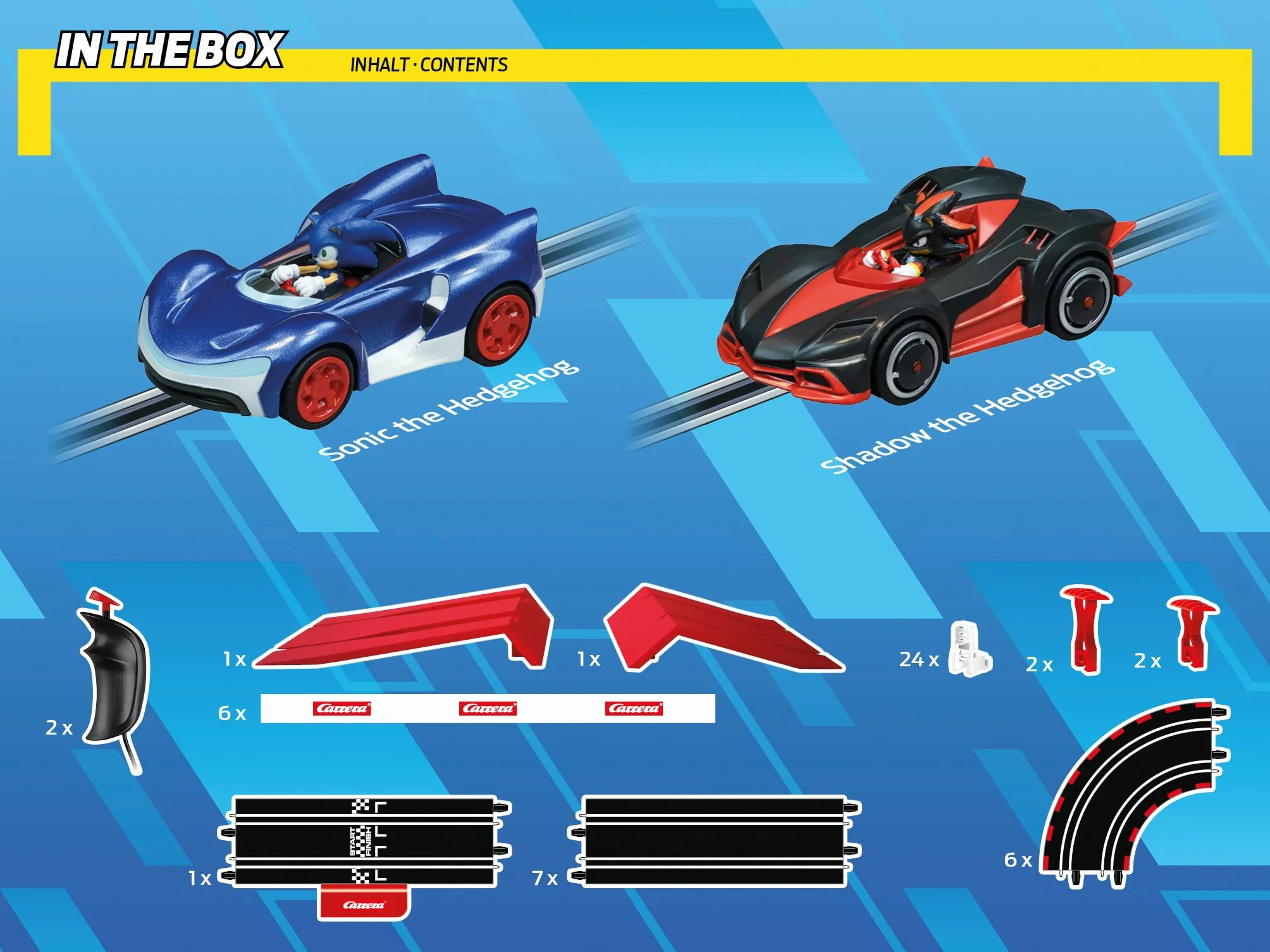 Carrera Jeż Sonic tor wyścigowy zasilany bateryjnie SEGA oficjalna licencja