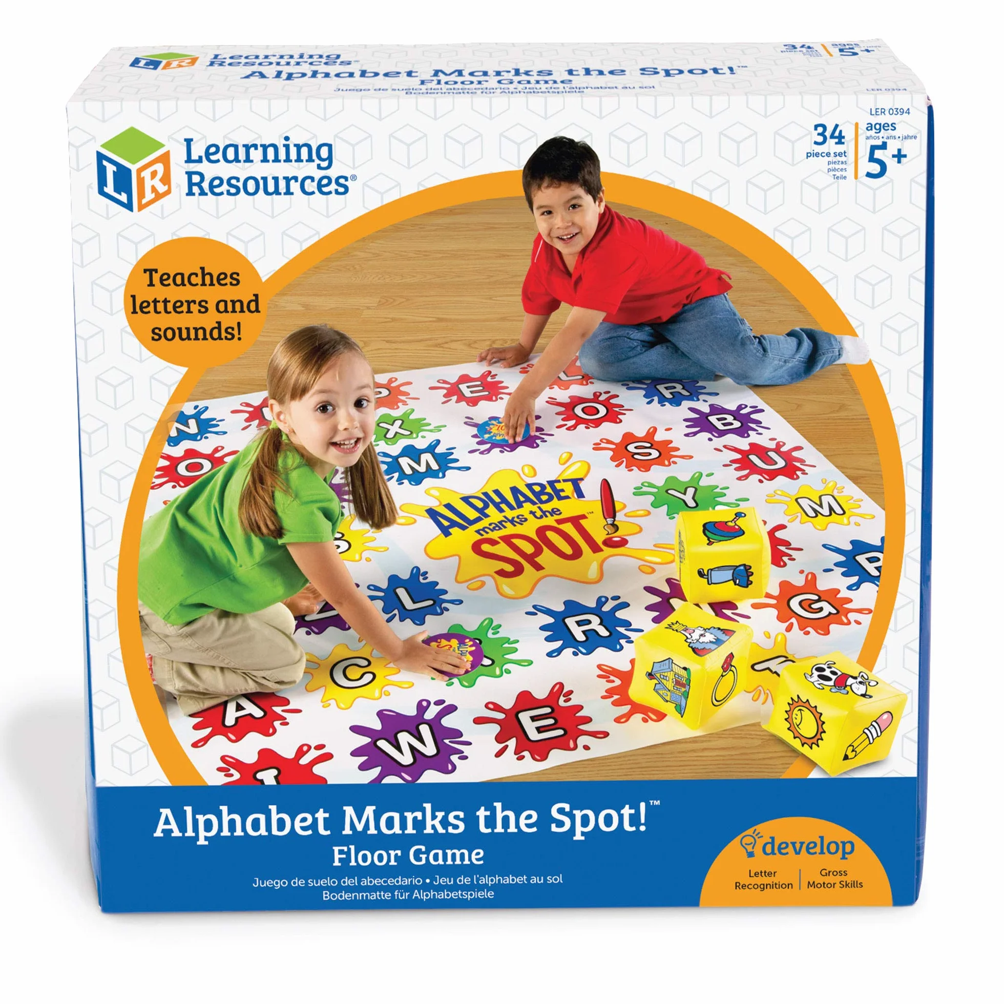 Learning Resources Alphabet Marks the Spot Gra Podłogowa 34 Części Zestaw Aktywności