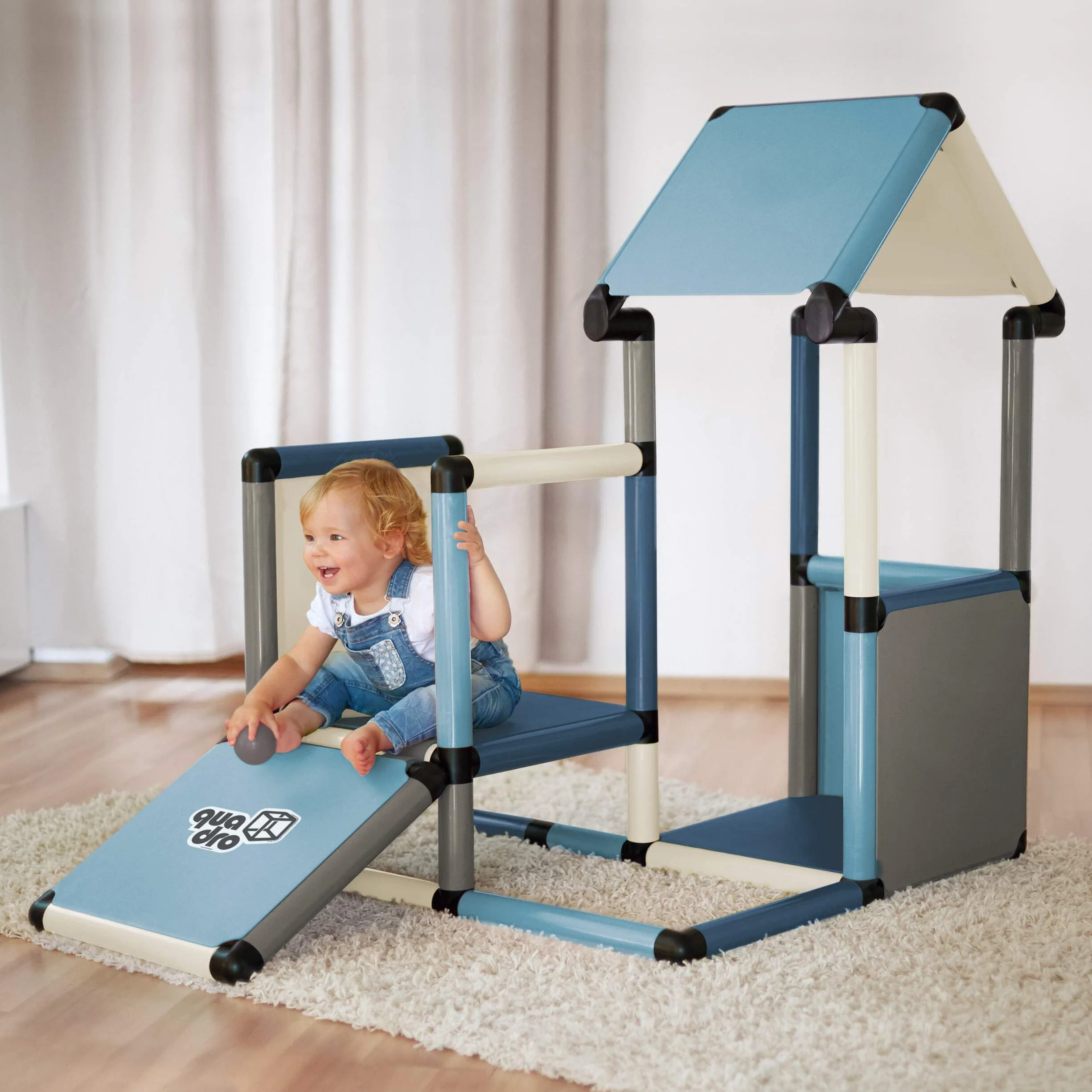 Quadro Adventure Home zestaw – Modułowa wspinaczka dla niemowląt i małych dzieci, 26 modeli, od 6 miesiąca, do domu i ogrodu, 220 elementów, TÜV-cert.