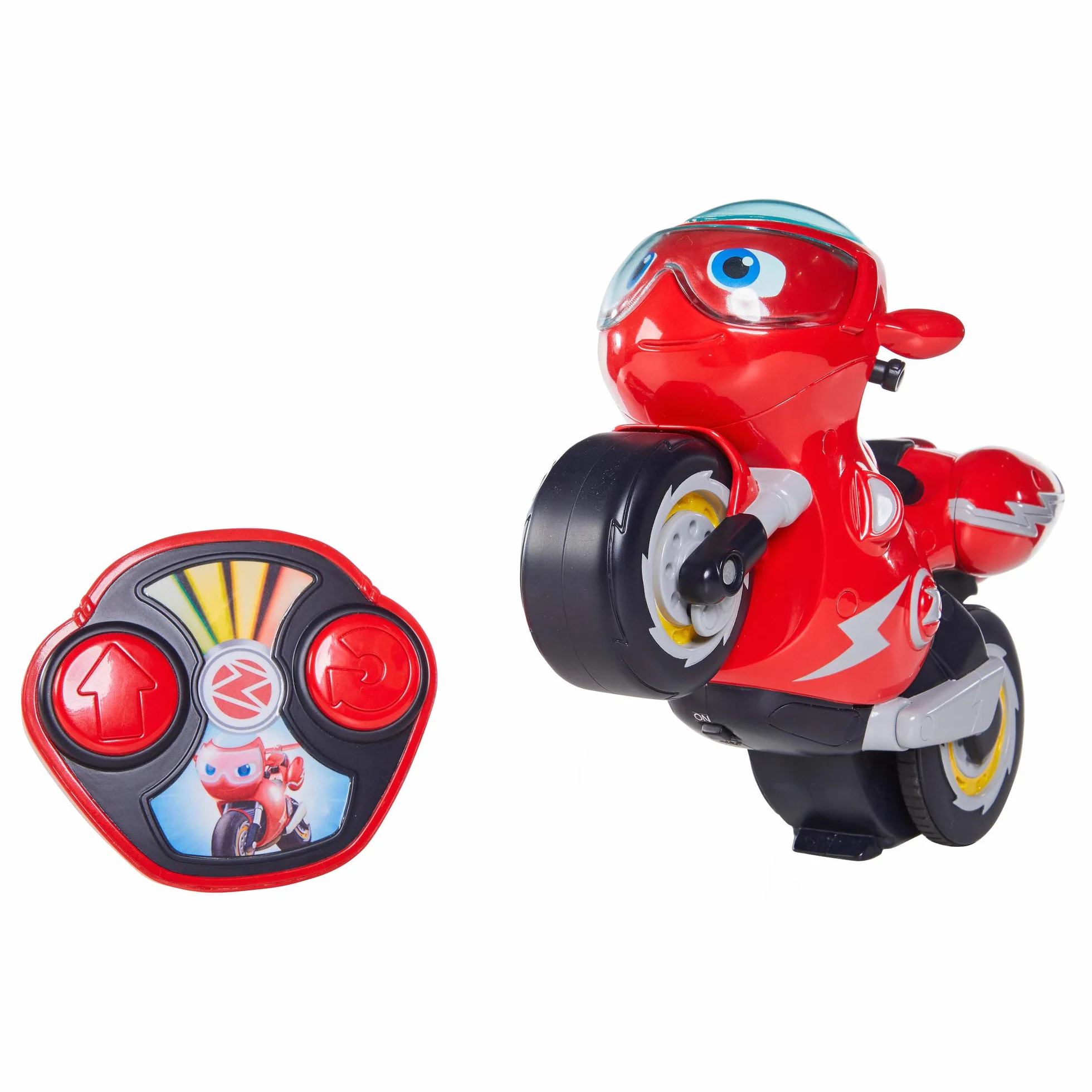 RC Turbo Trick Ricky, motocykl kaskaderski z pilotem zdalnego sterowania sprawia, że Wheelies i zapierające dech w piersiach obroty o 360 stopni, Ricky Zoom zapewnia doskonałe przygody dla
