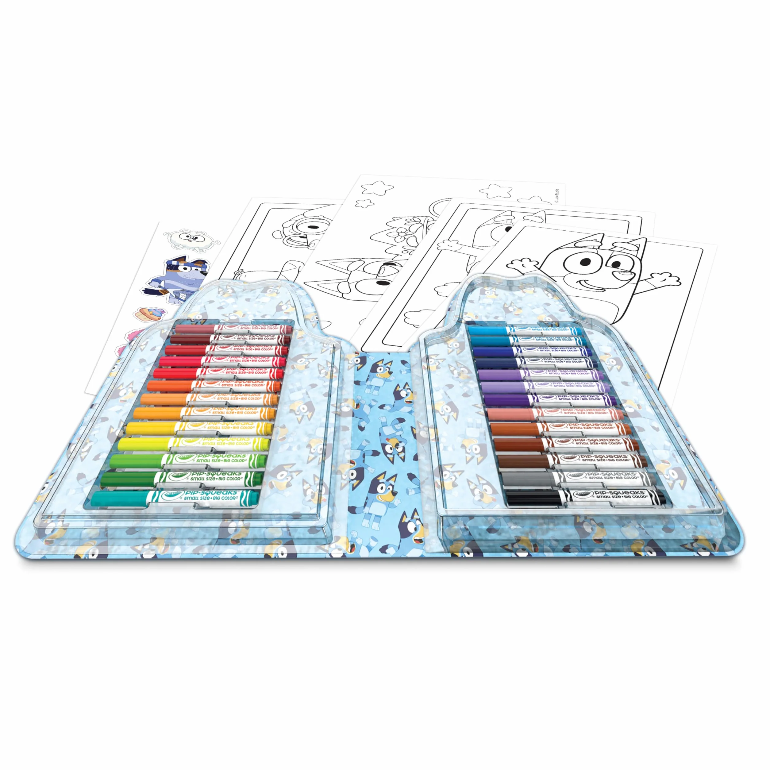 Crayola - Walizka artystyczna z naklejkami Pokemonów, zestaw zawierający flamastry, strony do kolorowania, naklejki, 45 elementów, kreatywny prezent dla dzieci od lat 5, 04-0785