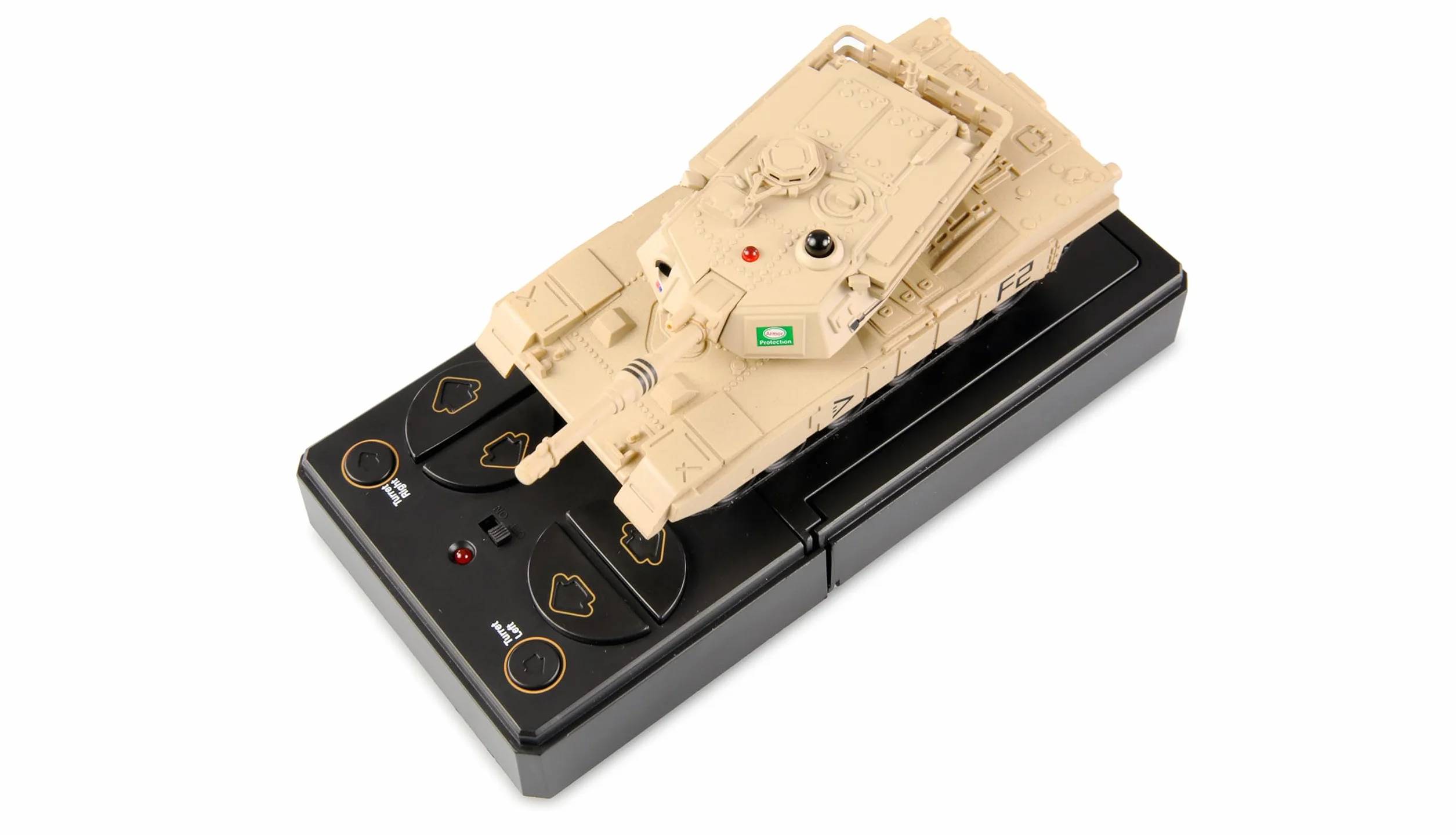 RC Abrams mini czołg zdalnie sterowany z funkcją IR-Battle 1:72 RTR dla dzieci od 8 lat, piaskowy brąz