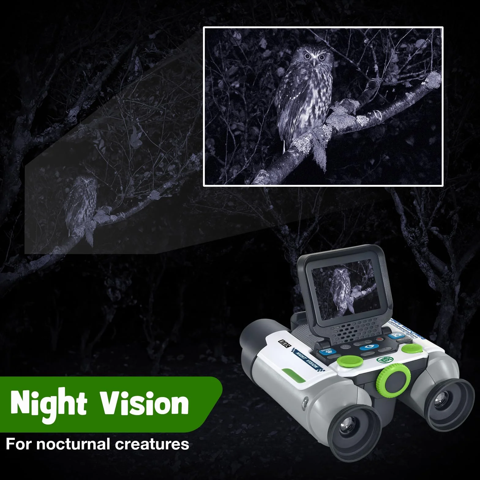 LeapFrog Magic Adventures Binoculars with Screen Capture Night Vision for Kids Ages 4+