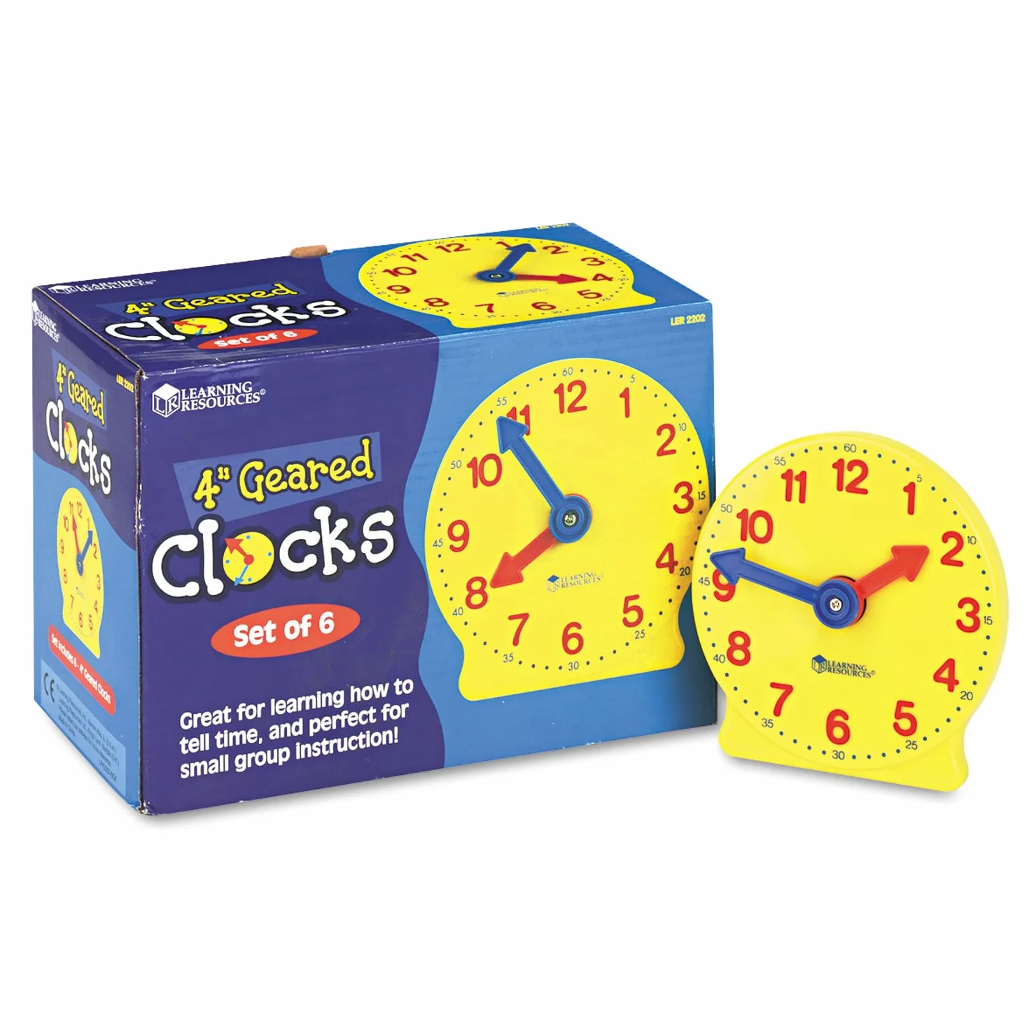 Learning Resources Ukierunkowany Mini-zegary 6-Kawałek Zestaw, 10 cm Rozmiar