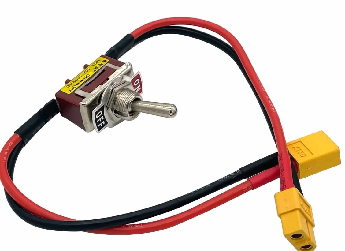 Przełącznik elektryczny on-off duży prąd z wtyczką Deans T / XT60 do RC akumulator samochodowy ESC (XT60)