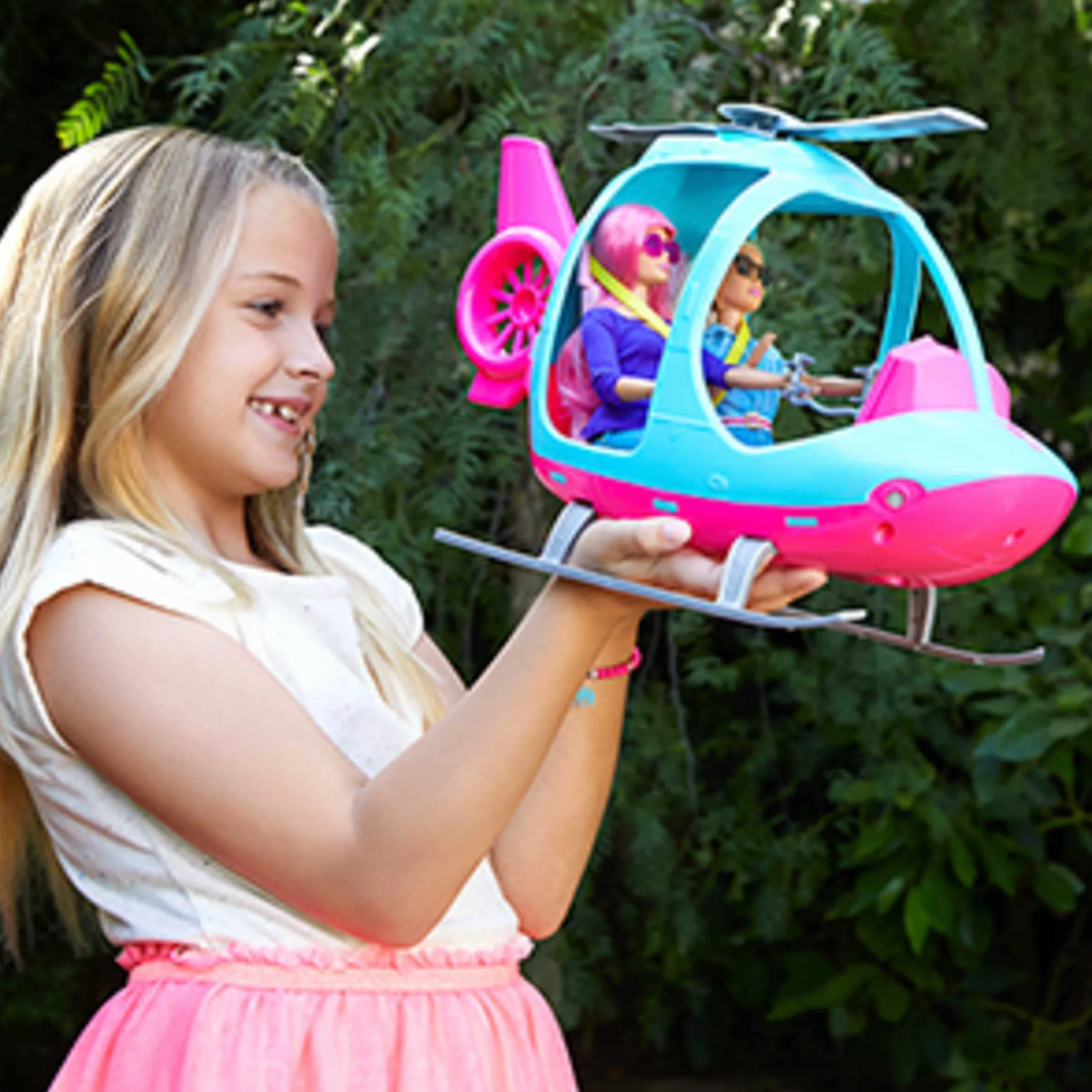 Barbie Helikopter, różowo-niebieski, dla dzieci w wieku od 3 do 7 lat, FWY29