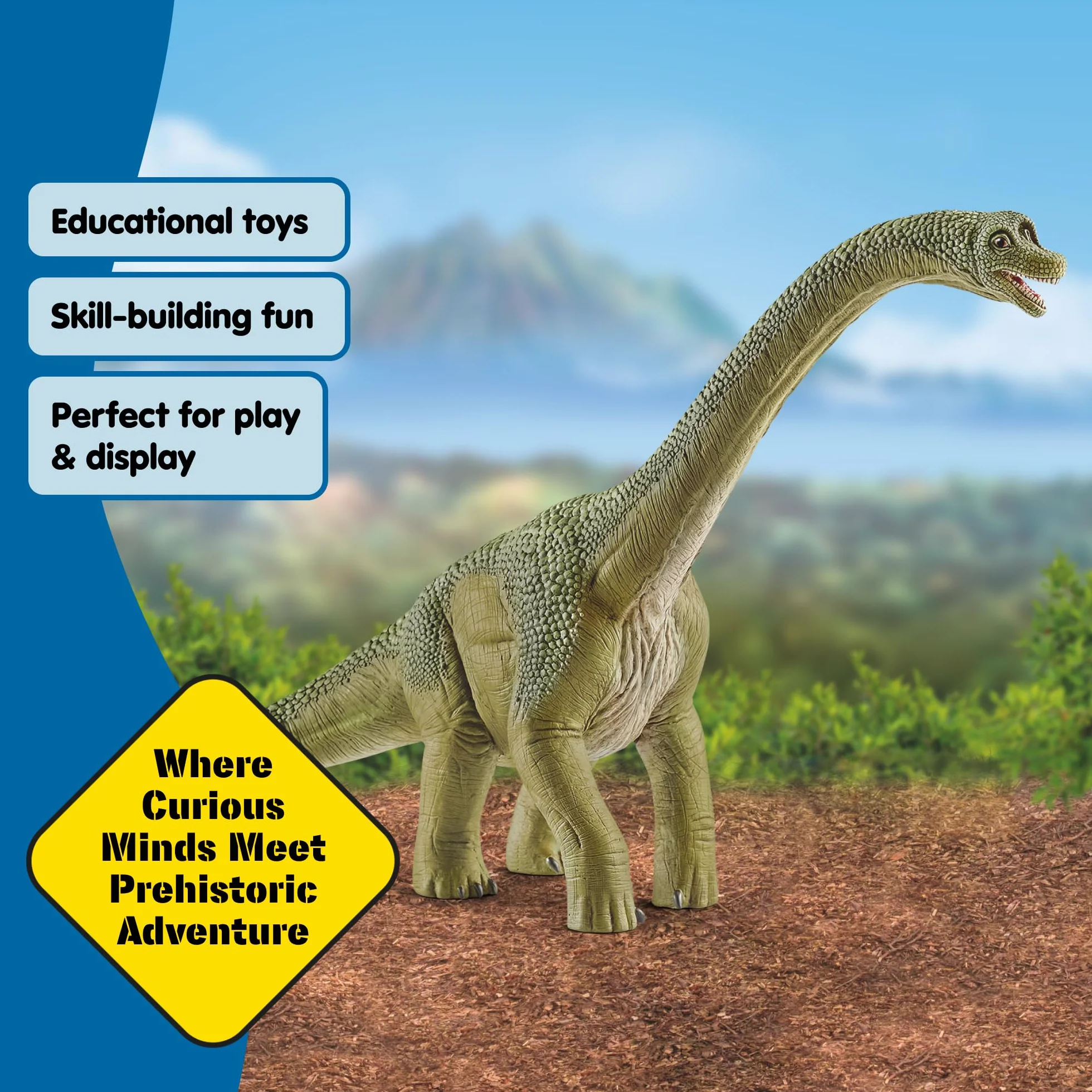 schleich DINOSAURS | Brachiozaur 14581 | Realistyczna figurka schleich Dino | Zabawka dinozaur do kolekcjonowania | Świetny prezent dla dziewczynek i chłopców | Zabawka od 3 lat | 30 x 12 x 19 cm