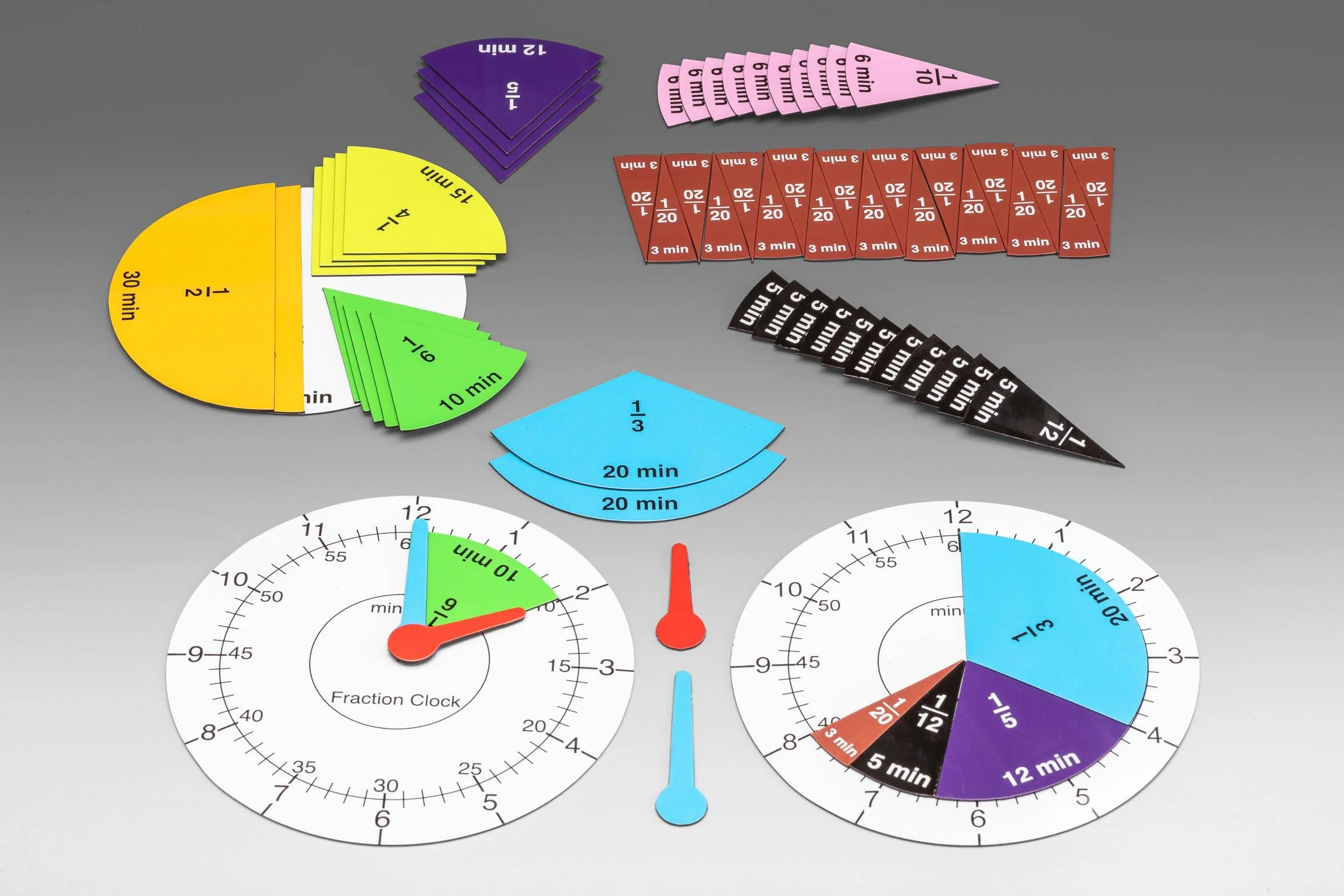 WISSNER active learning Zegar frakcyjny magnetyczny Ø 10 cm 63 sztuki