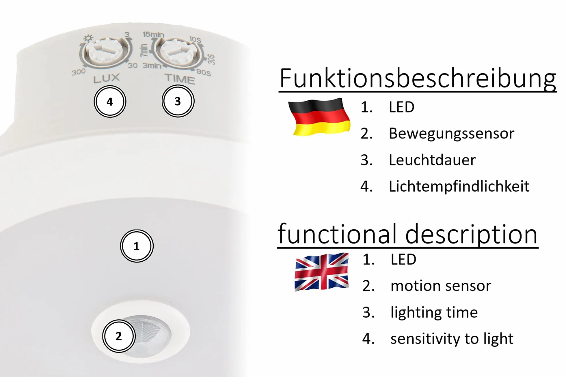 HUBER LED Downlight [6 W 900 lm] z czujnikiem ruchu PIR | podtynkowy czujnik ruchu, reflektor do zabudowy z czujnikiem ruchu