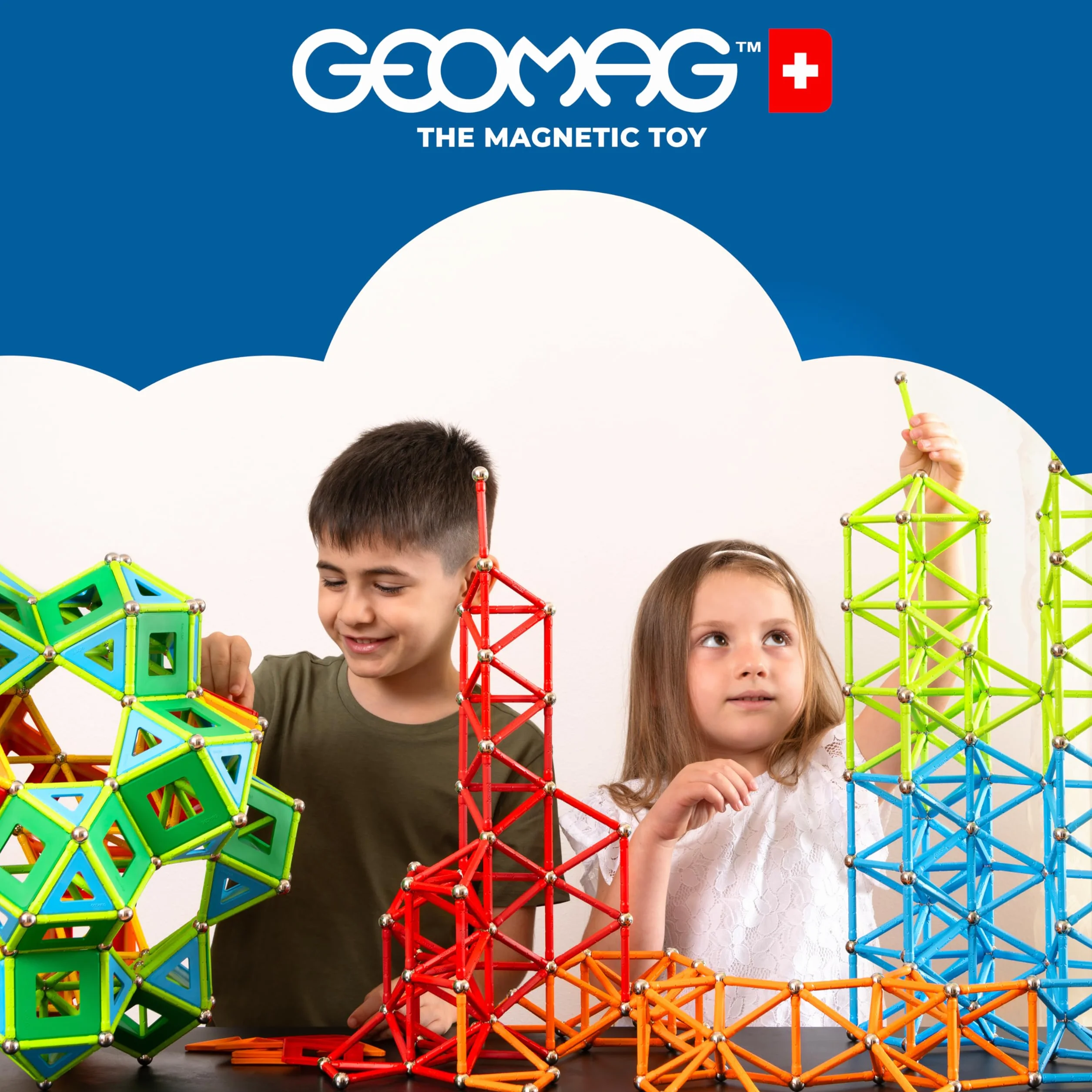 Geomag 371 Klasyczny Zestaw Budynków, Wielokolorowy
